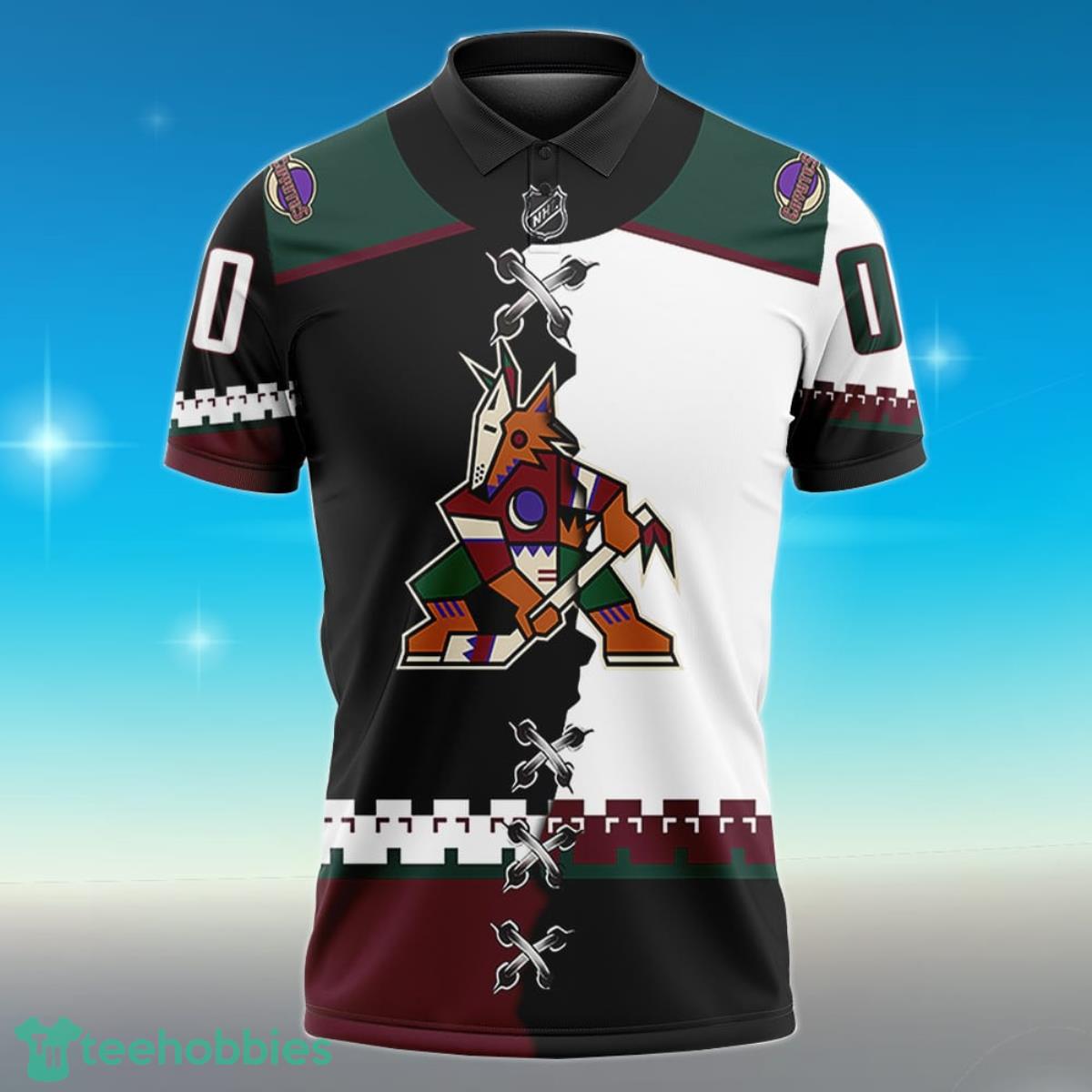 Arizona Coyotes Personalized Name NHL Mix Jersey Polo Shirt Best Gift For  Fans