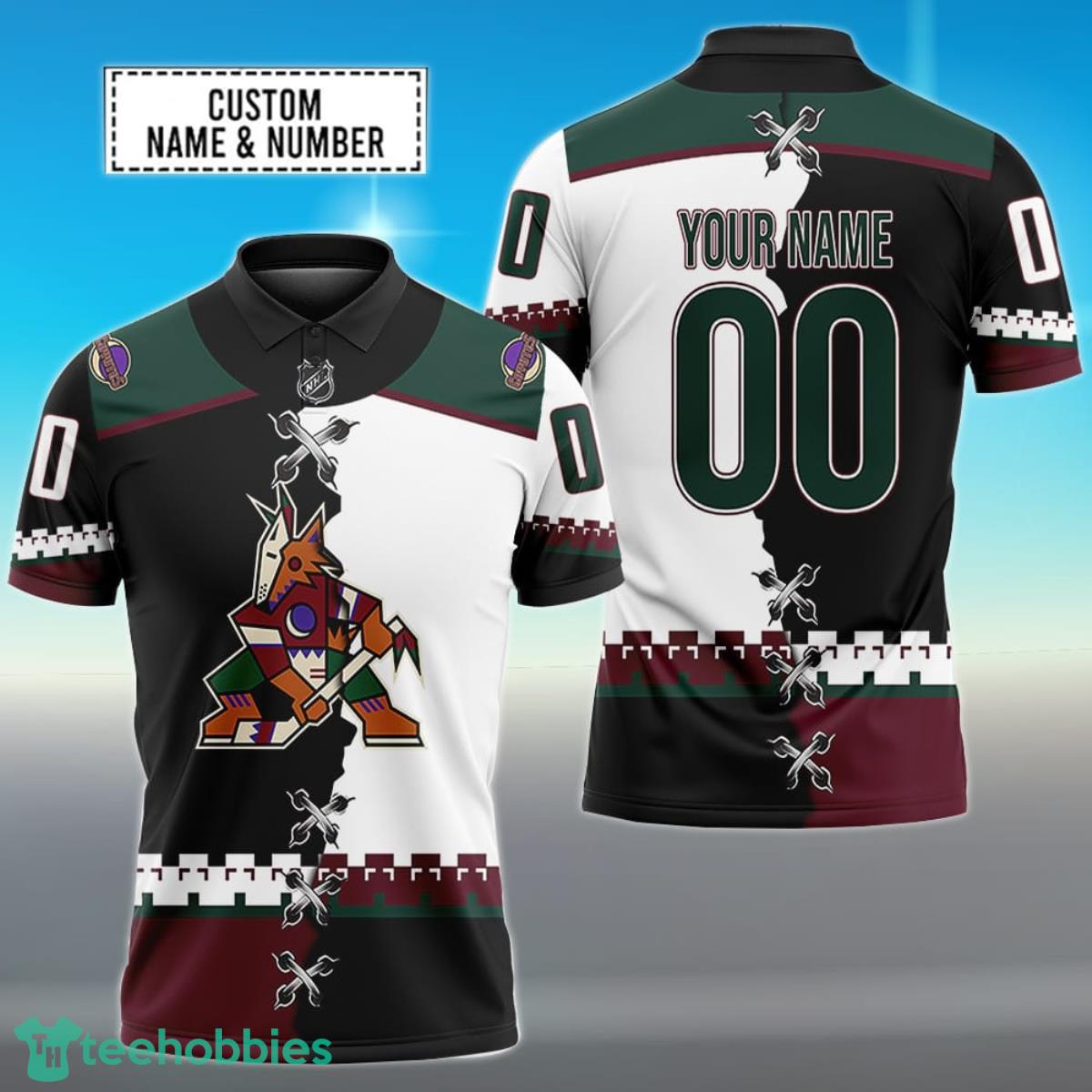 Arizona Coyotes Personalized Name NHL Mix Jersey Polo Shirt Best Gift For  Fans