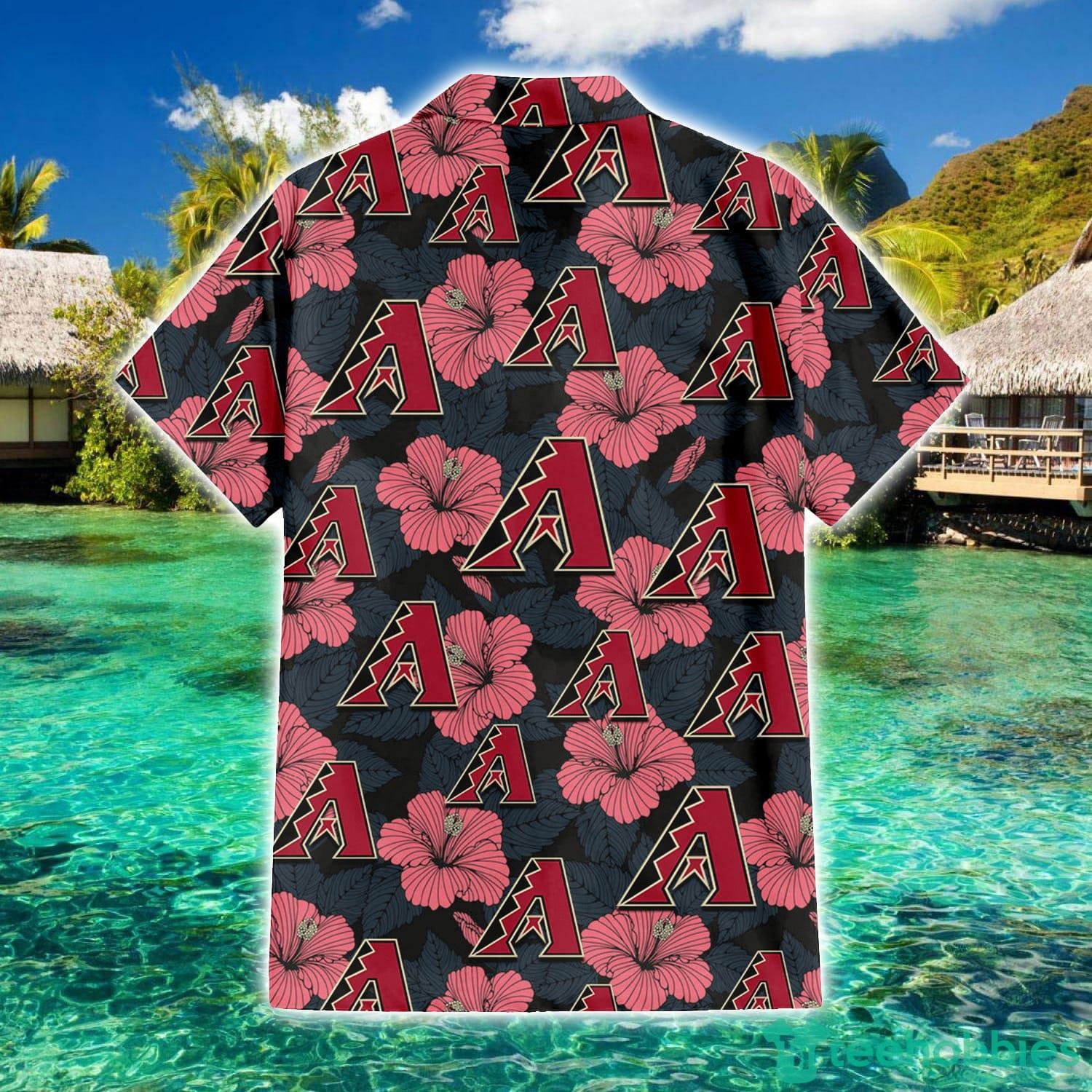 Diamondbacks Hibiscus Pattern Flowers Red MLB Hawaiian Shirt