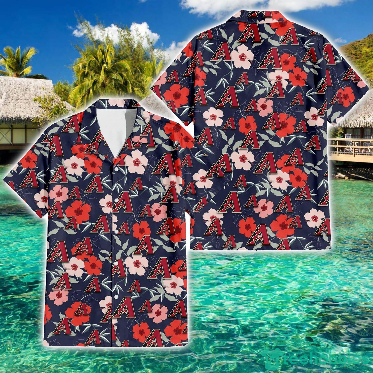 Arizona Diamondbacks Fans Tiny Red Hibiscus Tropical 3D Hawaiian Shirt -  Freedomdesign