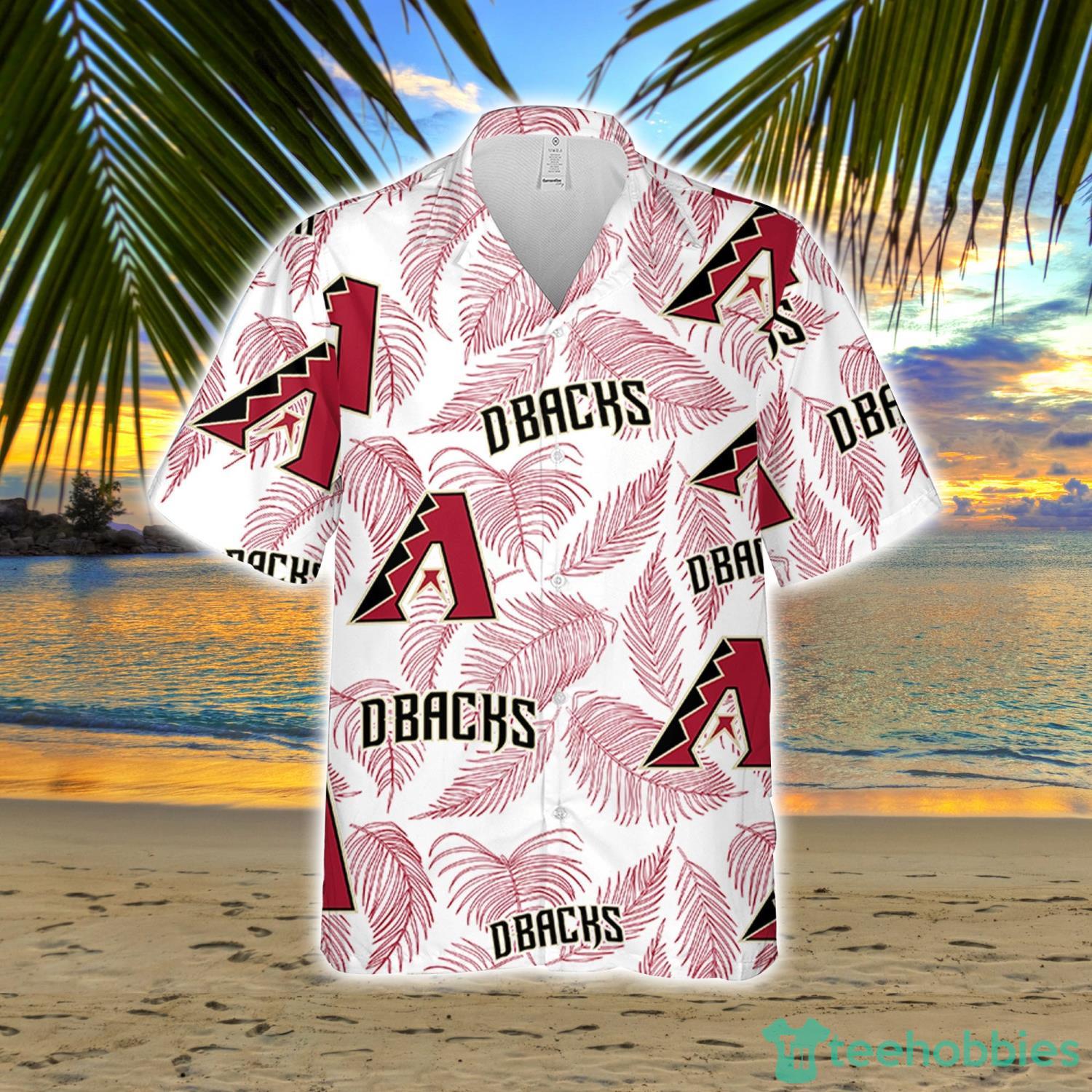 Arizona Diamondbacks Embossed Flower MLB Red Hawaiian Shirt For Men Women