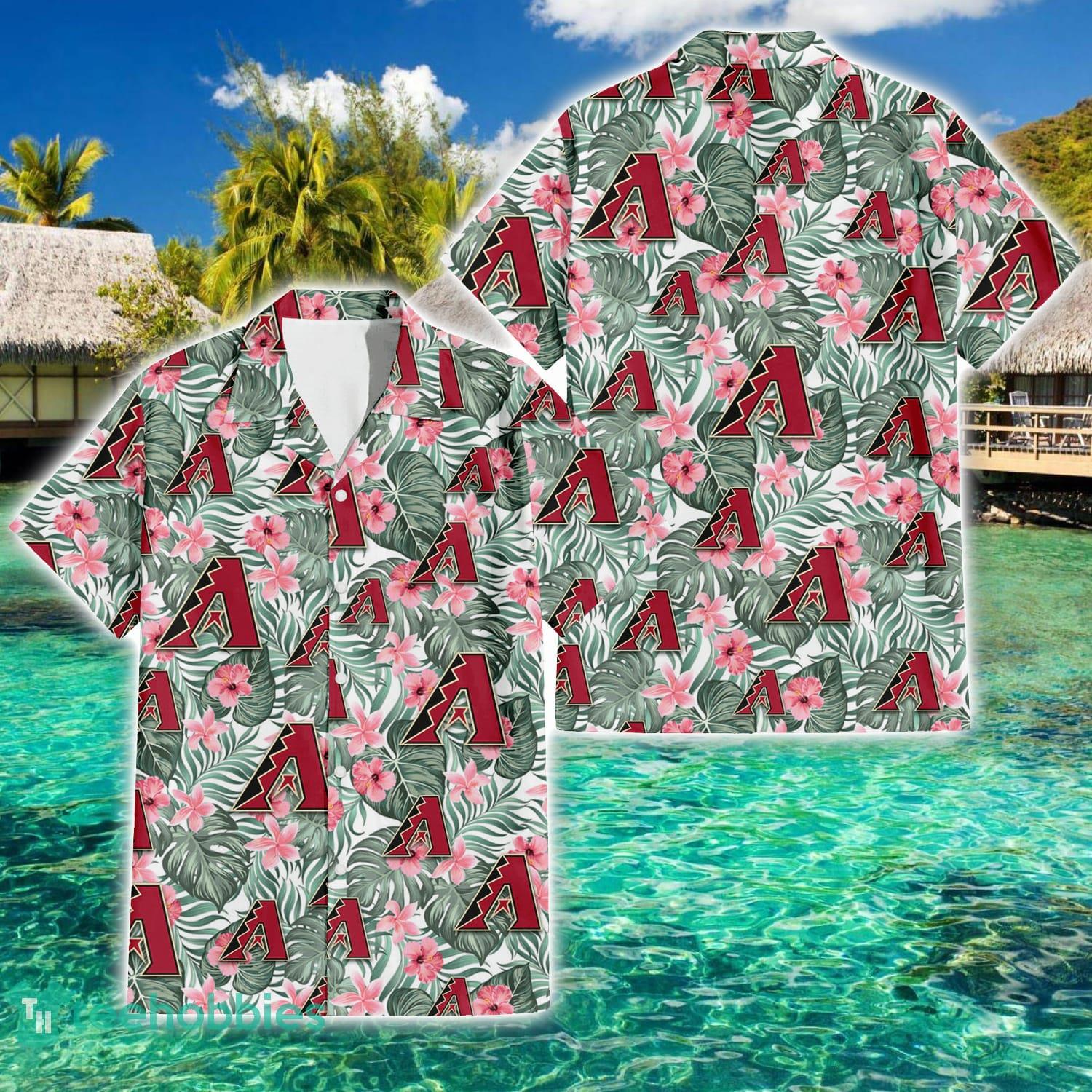 Arizona Diamondbacks Pink Yellow White Hibiscus Pattern Tropical Hawaiian  Shirt - Freedomdesign