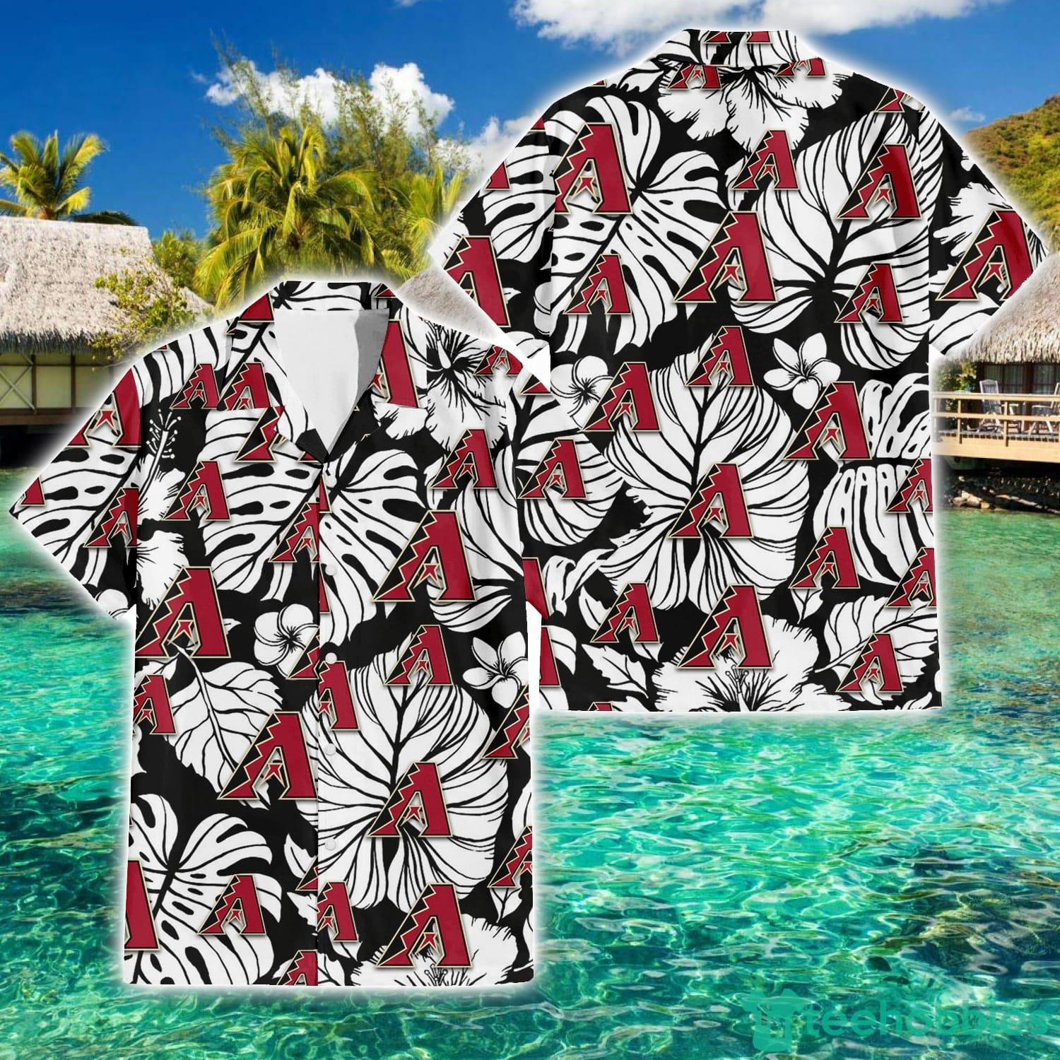 Arizona Diamondbacks White Hibiscus Turquoise Stripe Pattern 3D Hawaiian  Shirt Summer Gift - Banantees