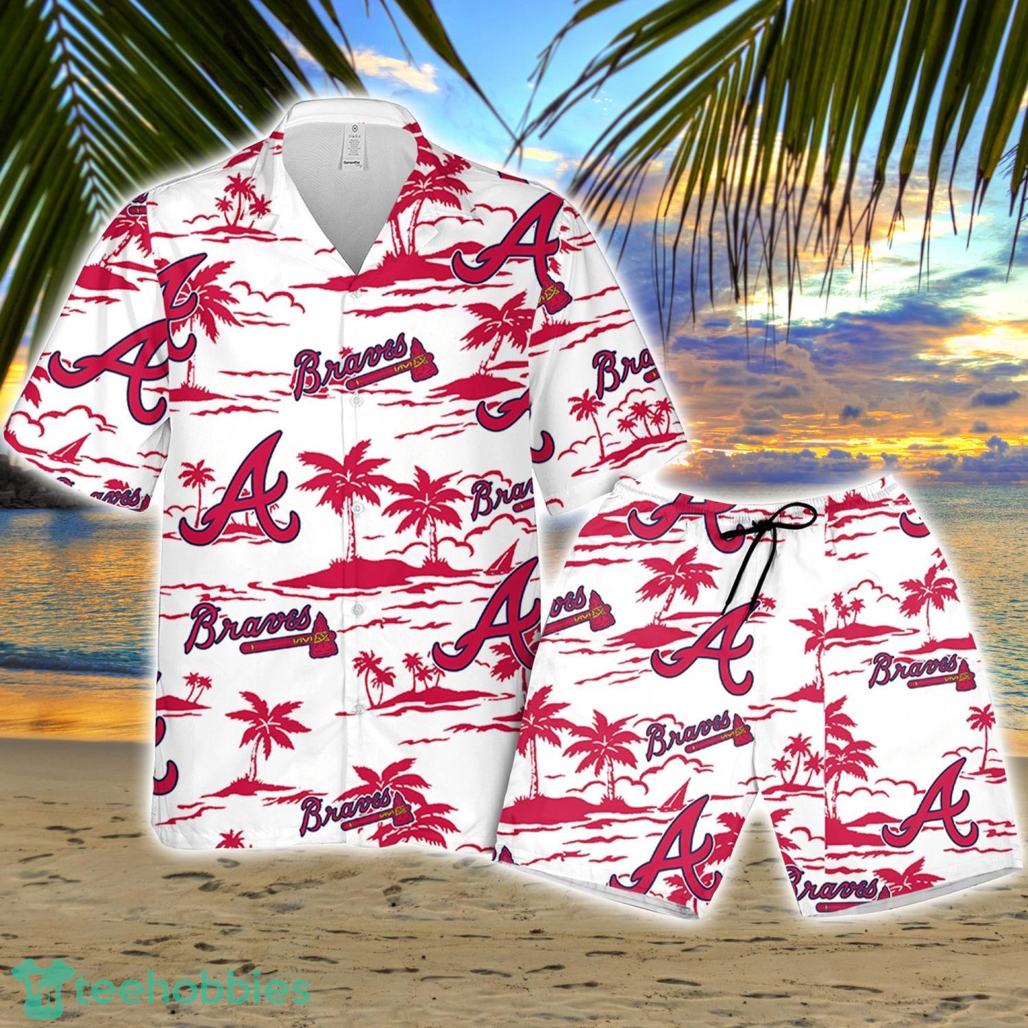 Baseball Team Beach Shorts - Atlanta Braves Baseball Team Coconut