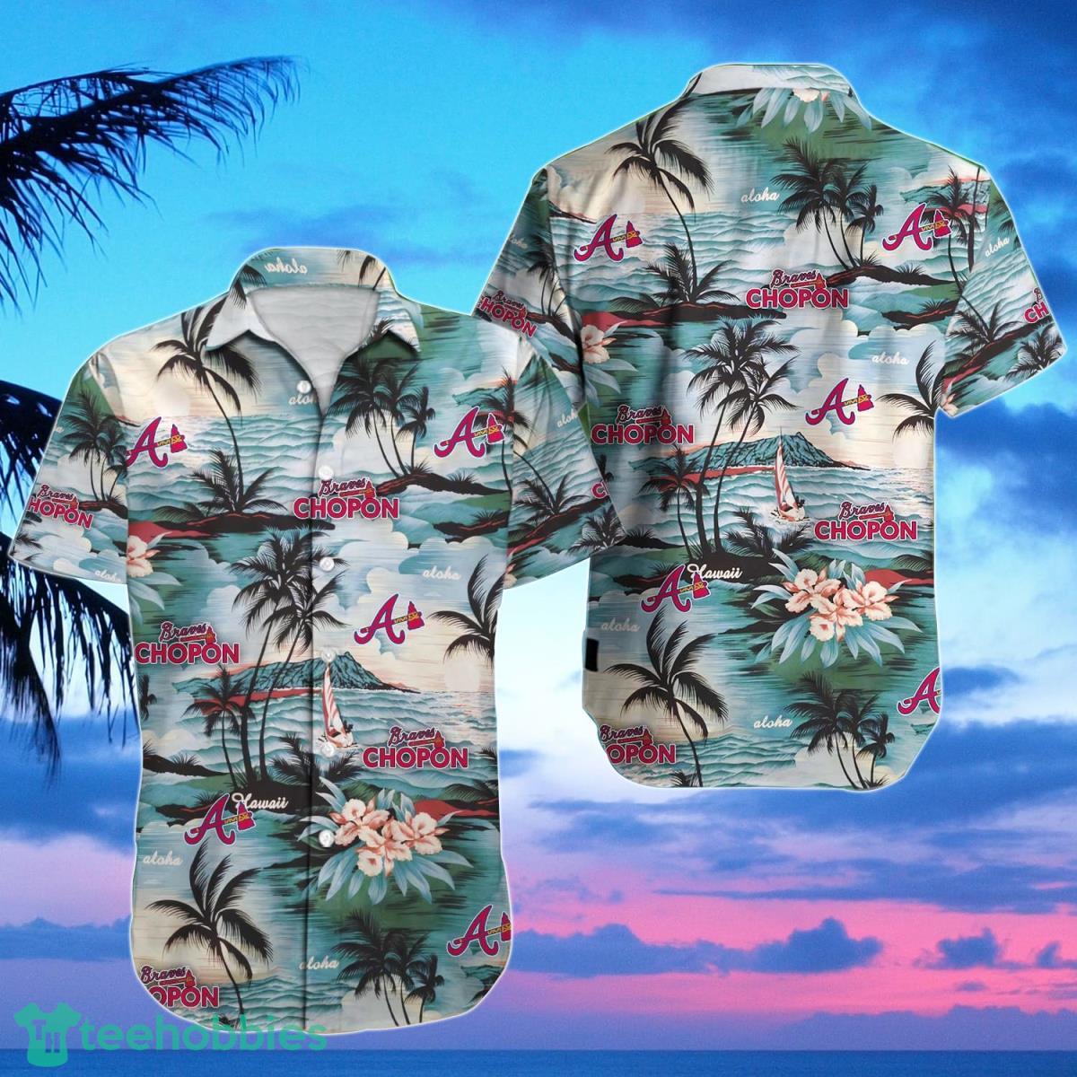 Gift For Fan Atlanta Braves Hawaiian Shirt With Bra Pockets For Men Size  S-5XL