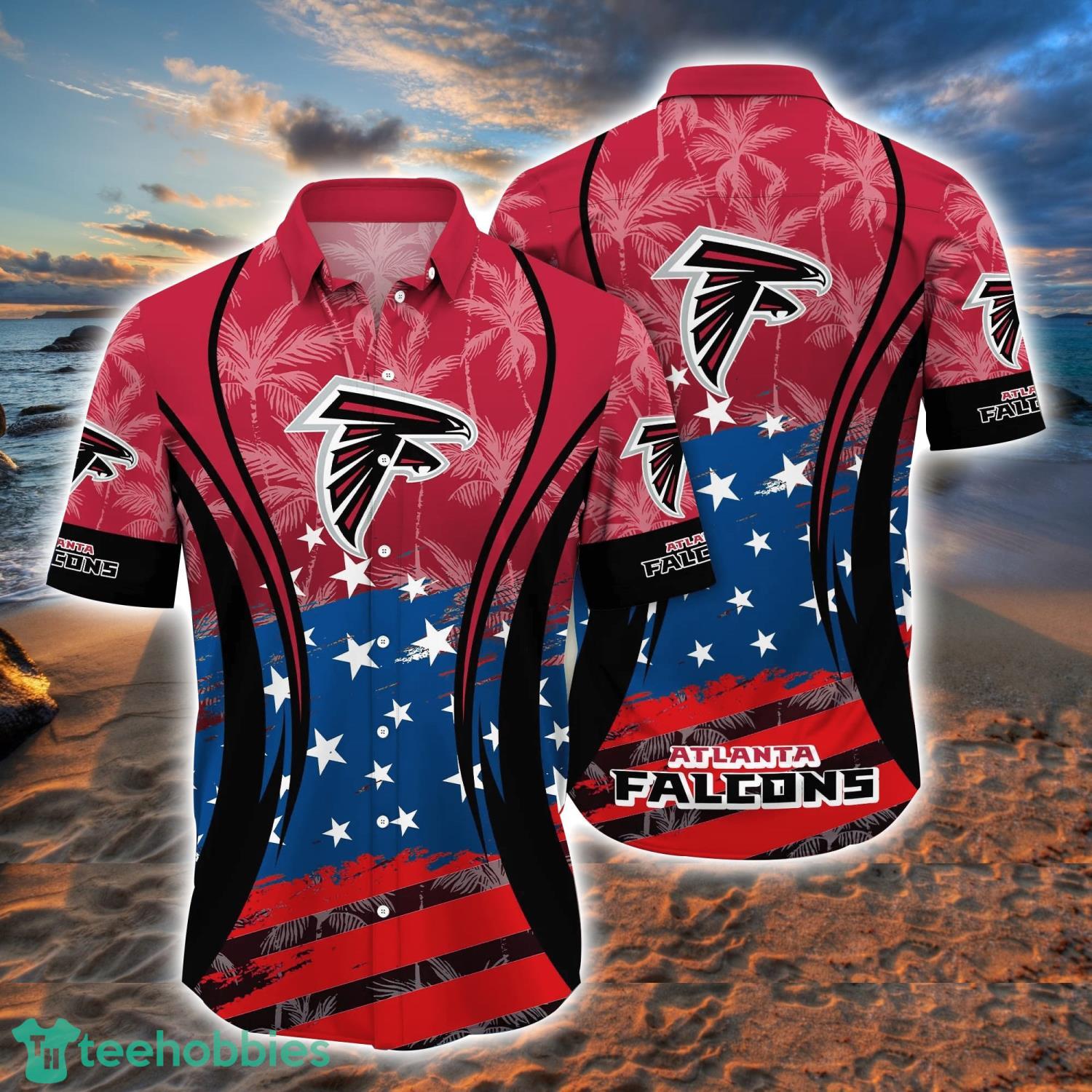 Atlanta Falcons Tropical Hibiscus Pattern Trending Summer Gift
