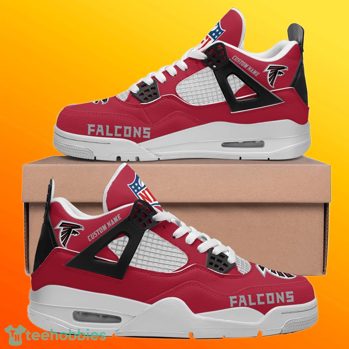 Atlanta Falcons Personalized Name NFL Air Jordan 4 Trending Sneaker Special Gift For Fans Product Photo 2
