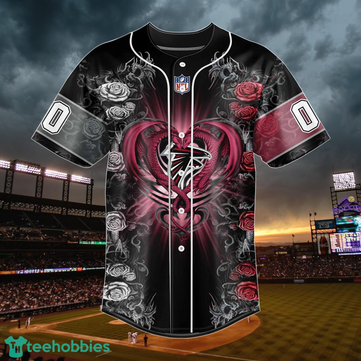 Atlanta Falcons NFL Custom Name And Number Baseball Jersey Shirt -  Freedomdesign