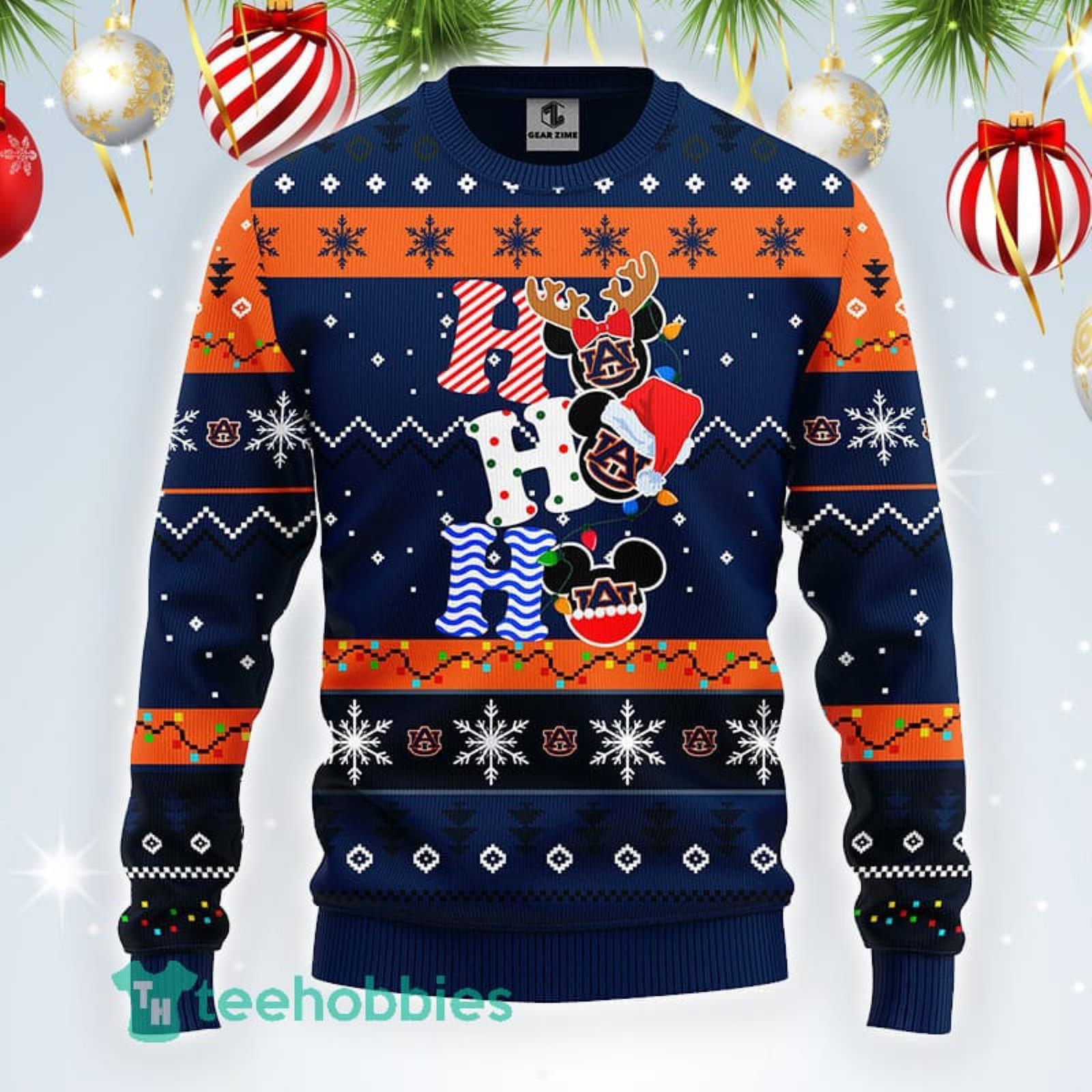 Auburn Tigers NCAA Team HoHoHo Mickey Funny Ugly Christmas