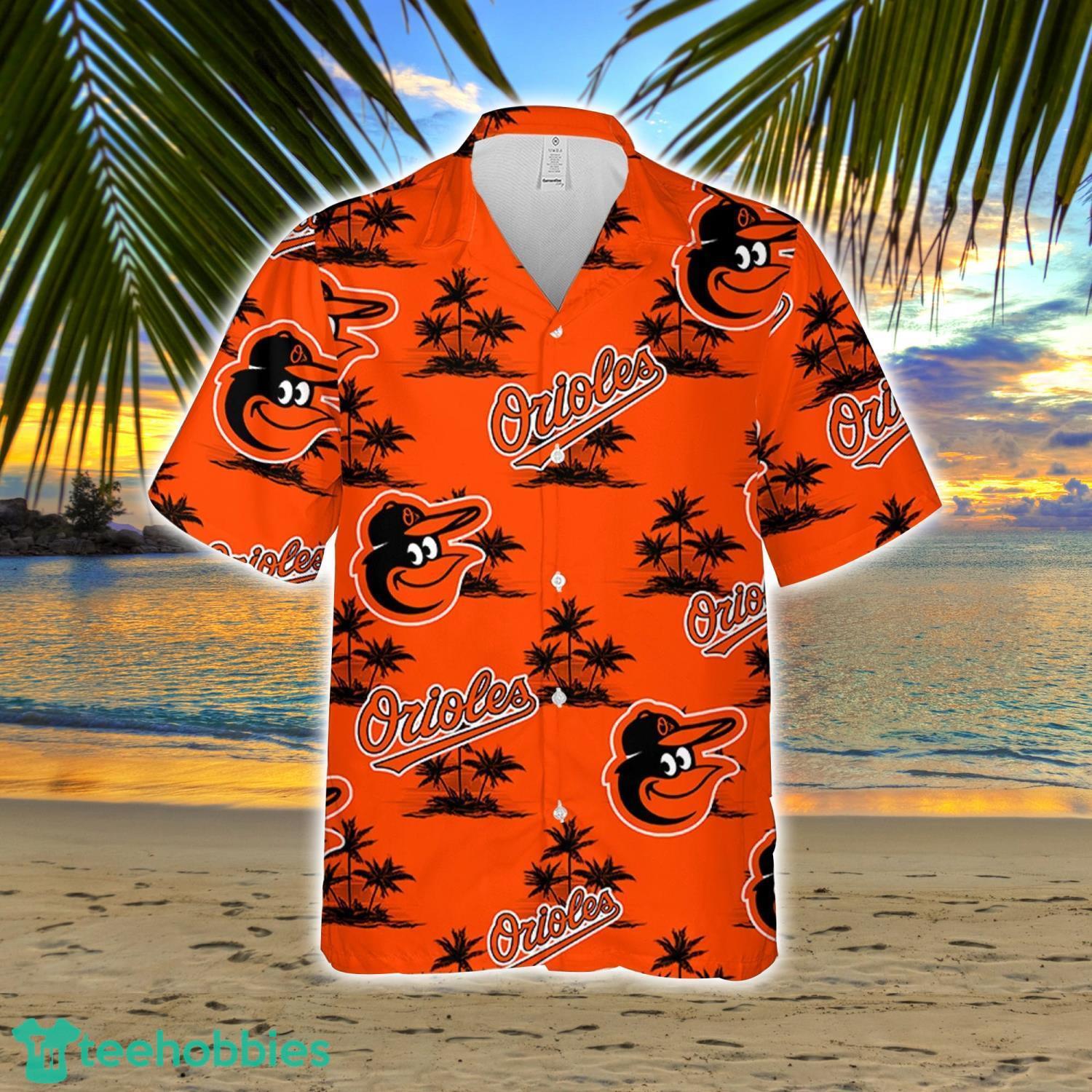 Baltimore Oriole Baseball Coconut Island Pattern Hawaiian Shirt And Shorts Summer Gift Product Photo 2