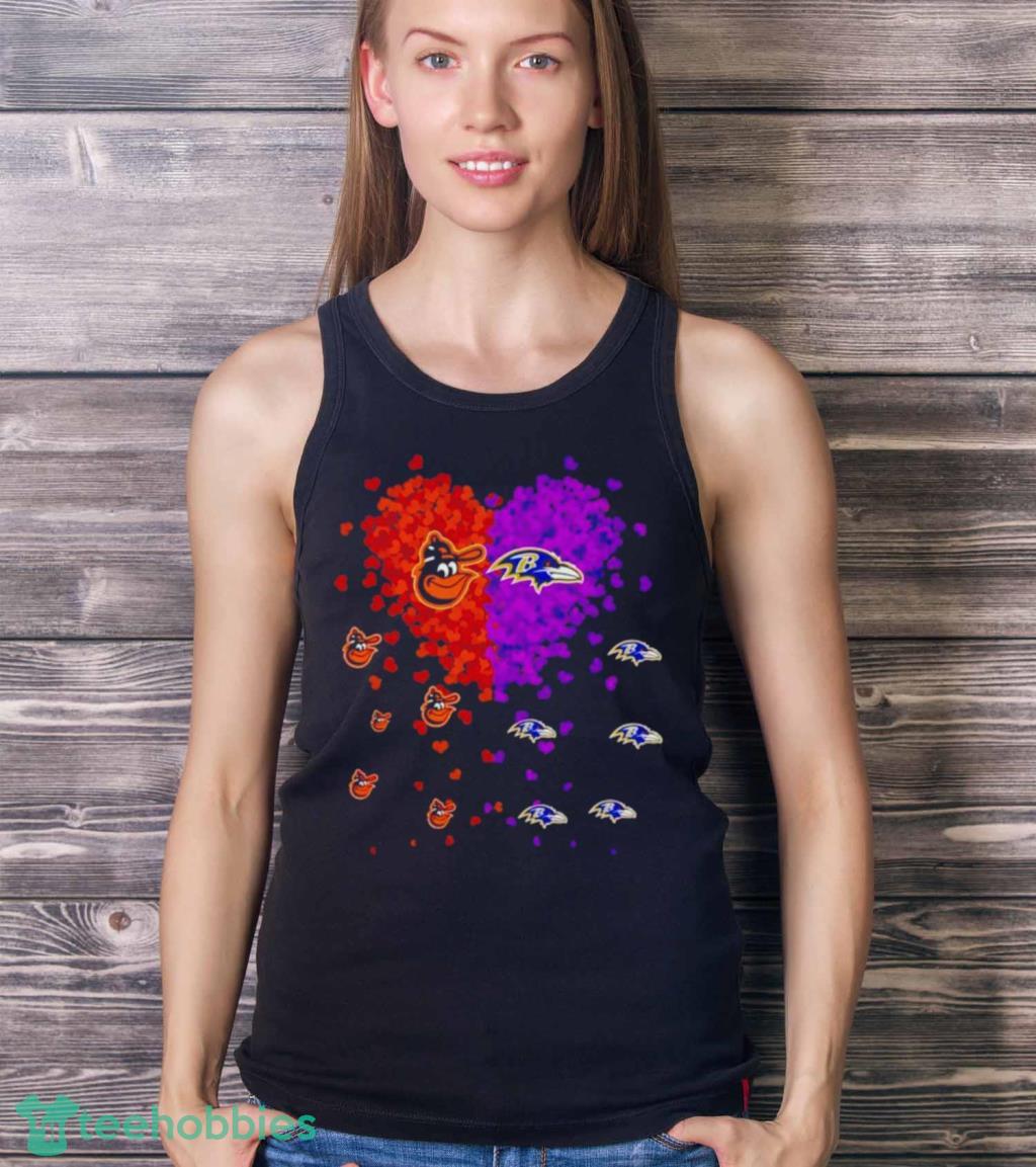 Baltimore Orioles Baltimore Ravens logo in heart Shirt - Bring Your Ideas,  Thoughts And Imaginations Into Reality Today