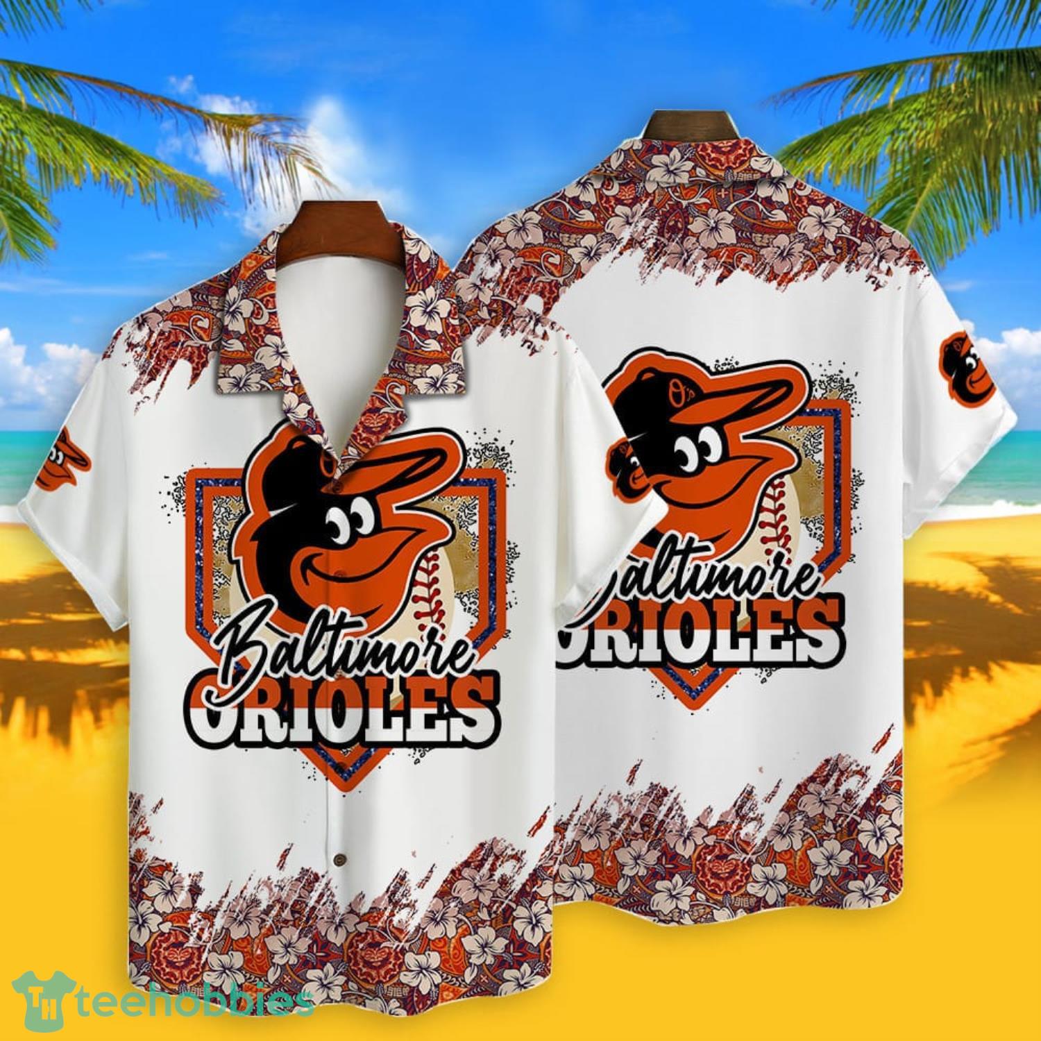 Baltimore Orioles Baseball Flower Pattern Hawaiian Shirt For Men