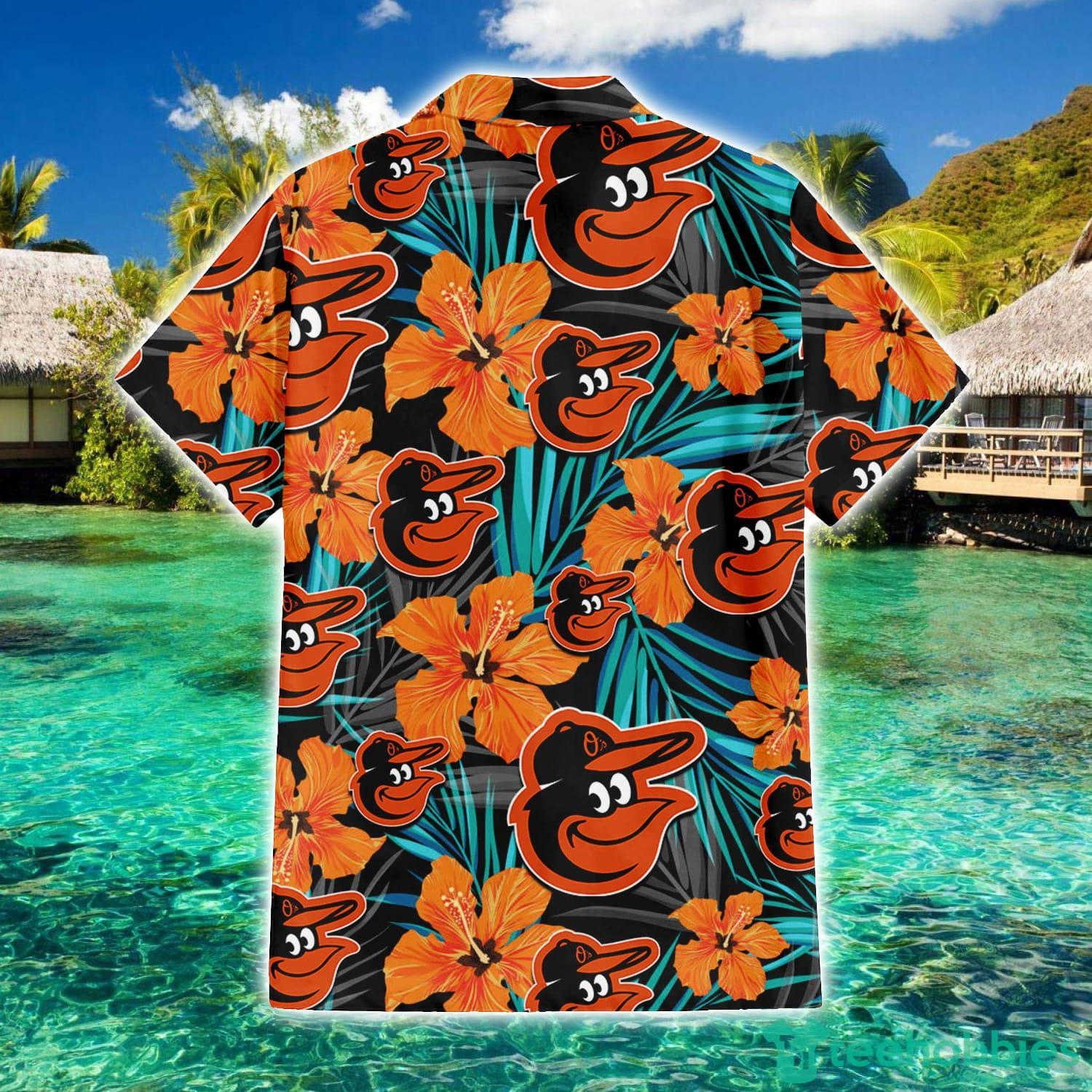 Baltimore Orioles Orange Hawaiian Shirt