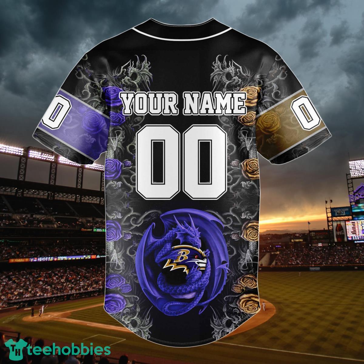 Baltimore Ravens-NFL BASEBALL JERSEY CUSTOM NAME AND NUMBER Best Gift For  Men And Women Fans