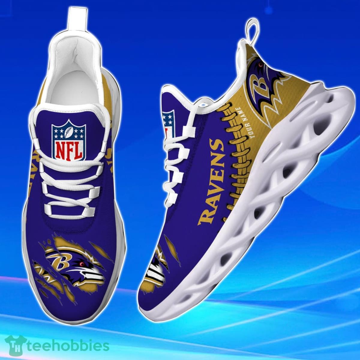 Baltimore Ravens Personalized NFL Max Soul Shoes Style Gift Fans Product Photo 2