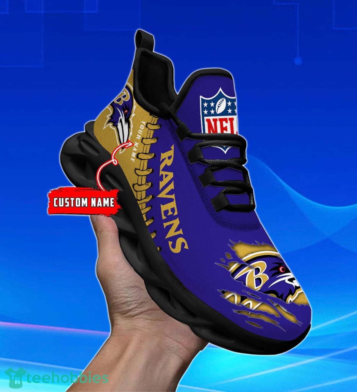 Baltimore Ravens Personalized NFL Max Soul Shoes Style Gift Fans