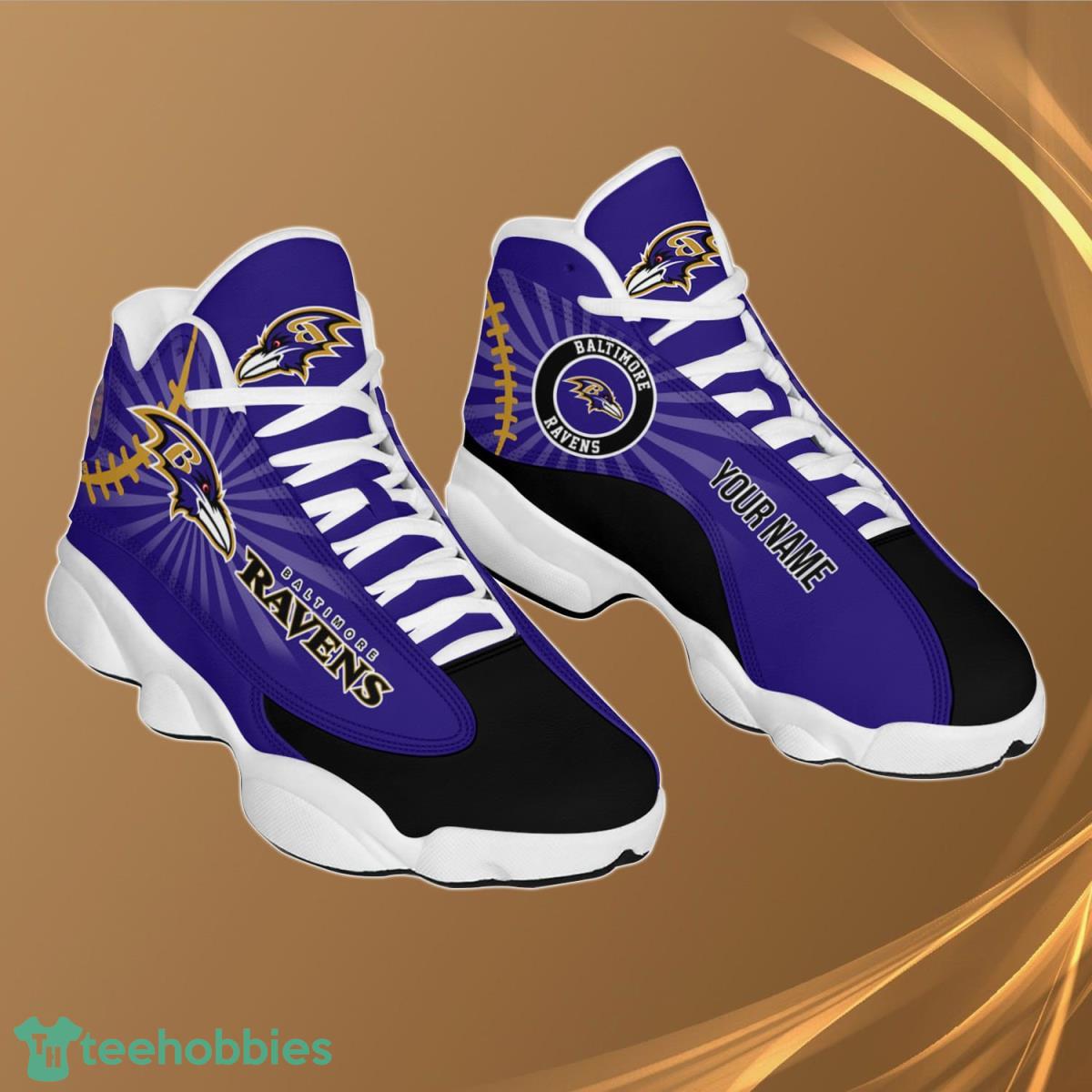 Baltimore Ravens Personalzied Name Air Jordan 13 Shoes Best Gift Fans Product Photo 1