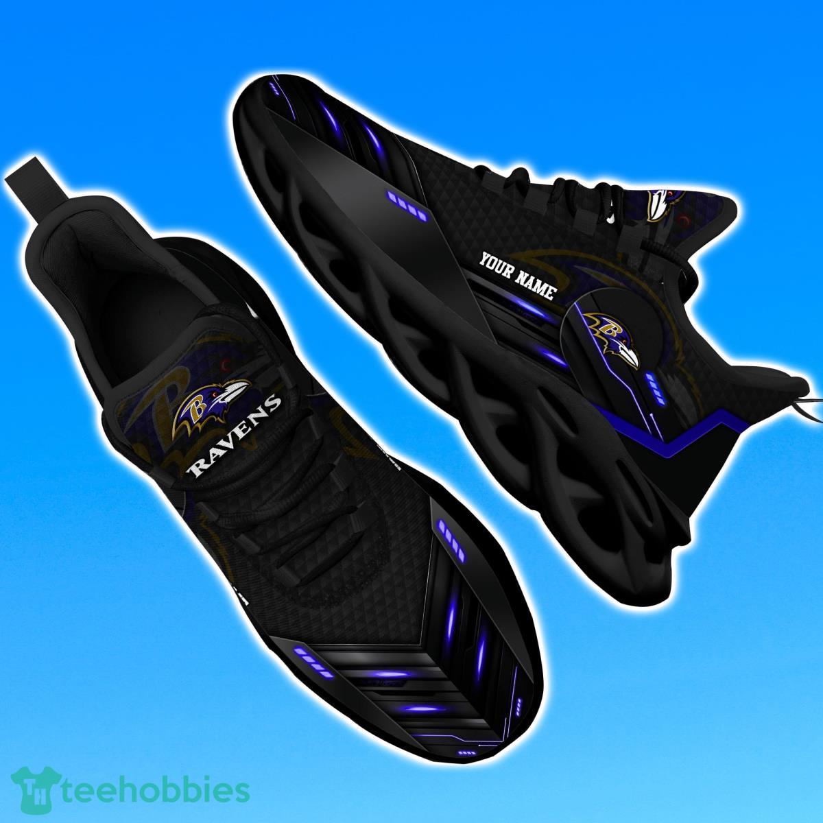 Baltimore RavensPersonalized NFL Sport Black Max Soul Shoes Best Gift For Men And Women Fans Product Photo 1 Baltimore RavensPersonalized NFL Sport Black Max Soul Shoes Best Gift For Men And Women Fans Product Photo 1