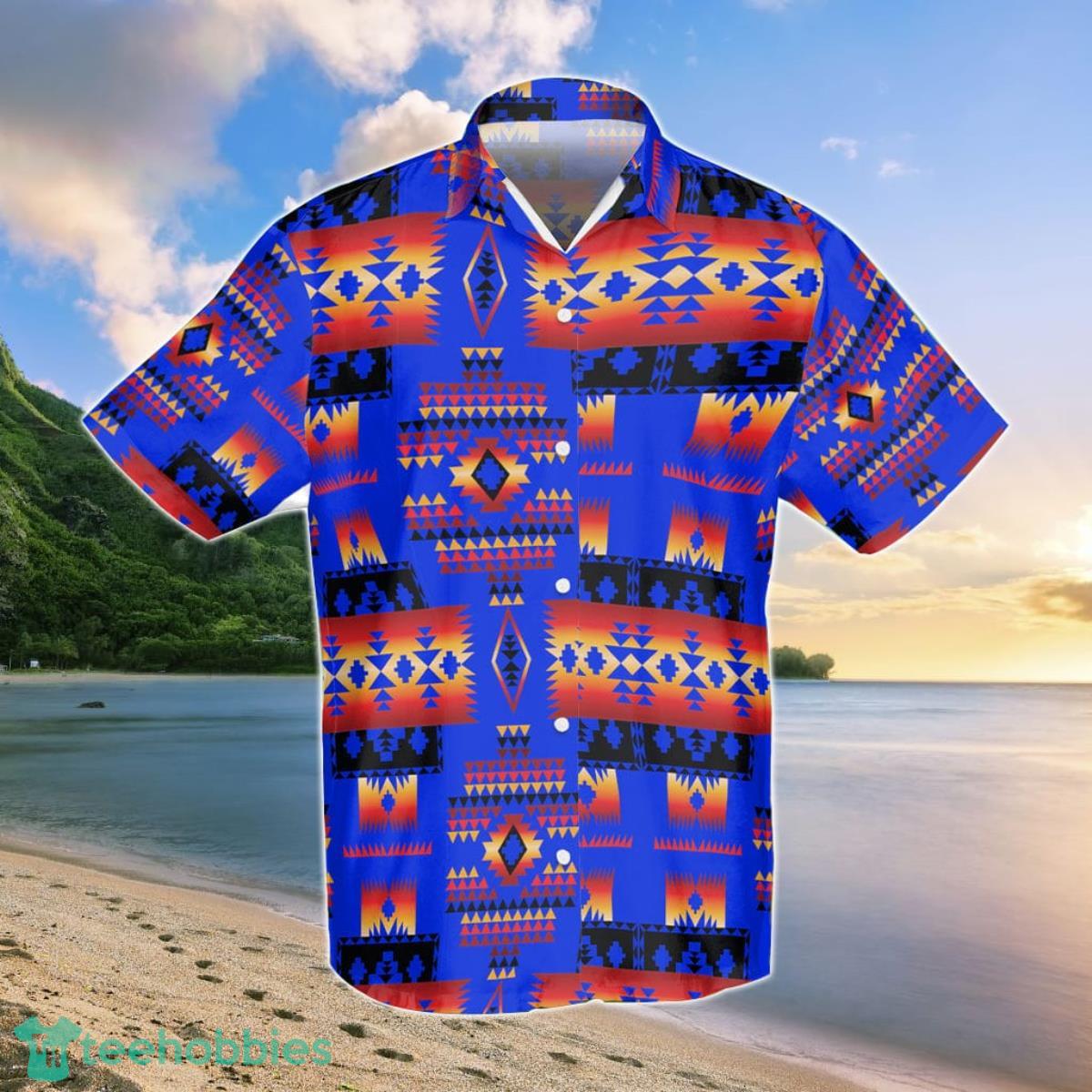 Black Native Tribes Pattern Native American Hawaii Shirt Special Gift For Men And Women Product Photo 1