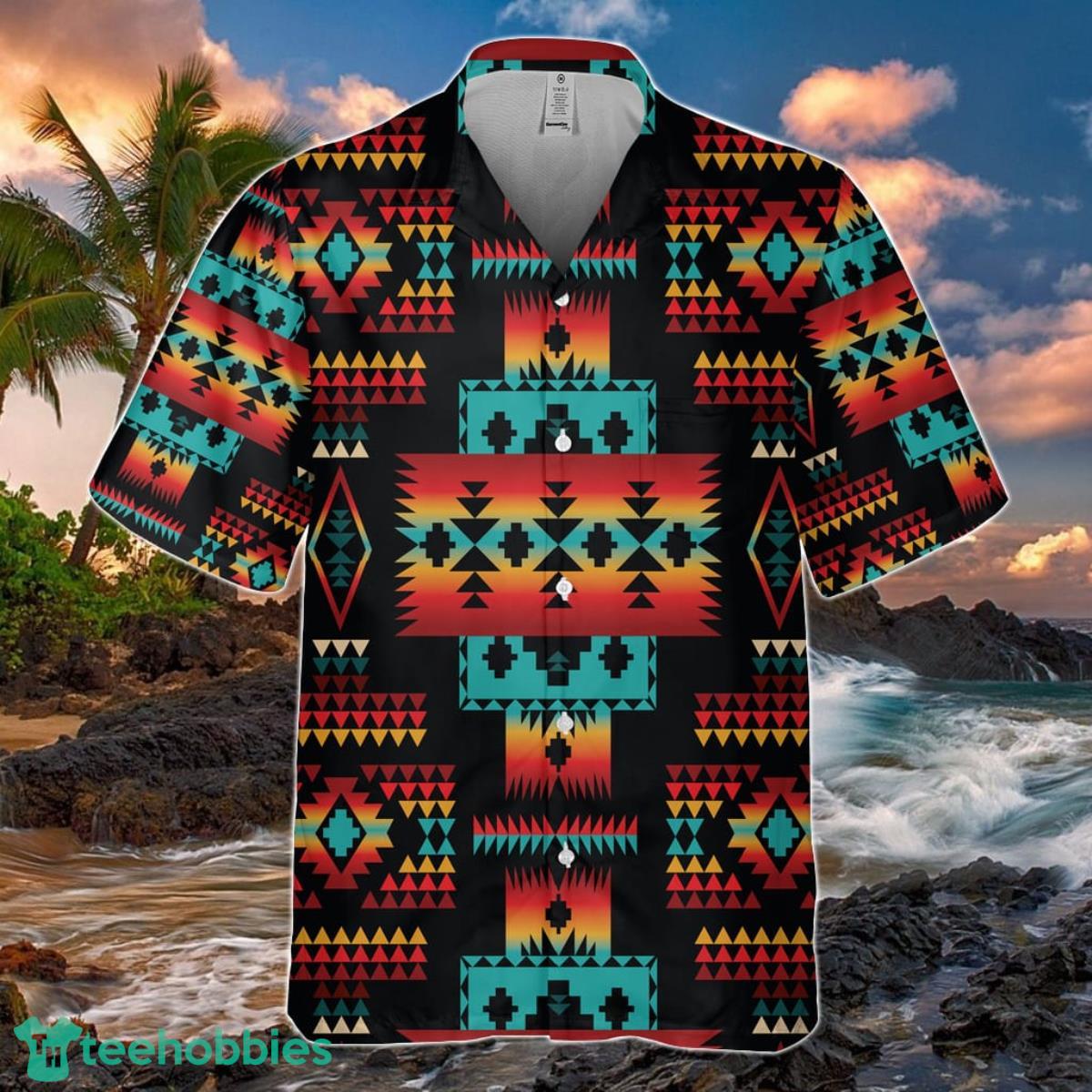 Black Native Tribes Pattern Native American Hawaii Shirt Unique Gift For Men And Women Product Photo 1
