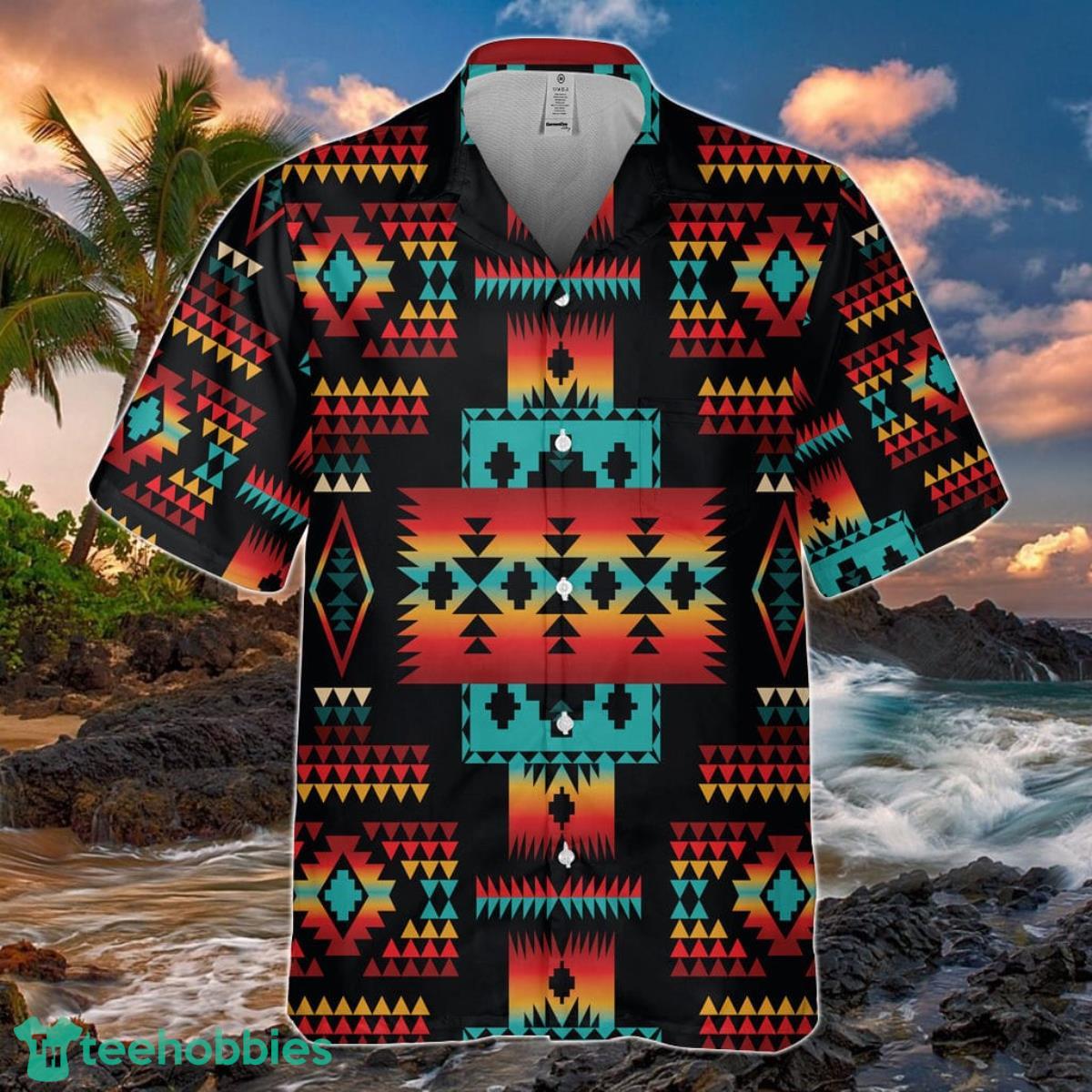 Black Pattern Native American Hawaii Shirt Impressive Gift For Men And Women Product Photo 1