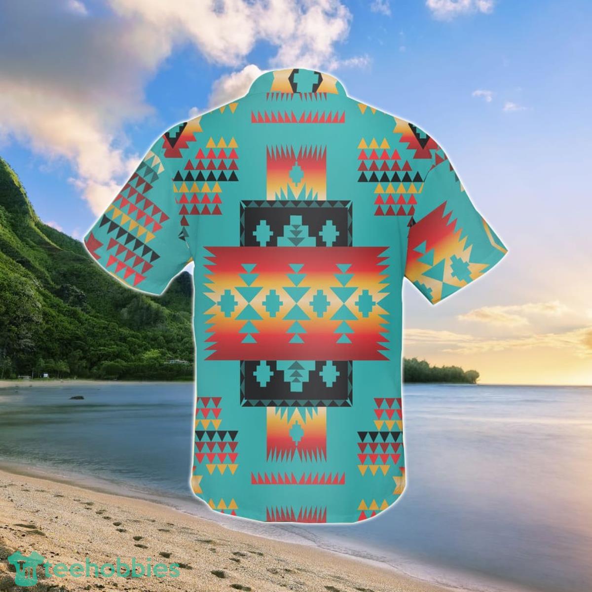 Blue Native Tribes Pattern Native American Hawaii Shirt Best Gift For Men And Women Product Photo 2