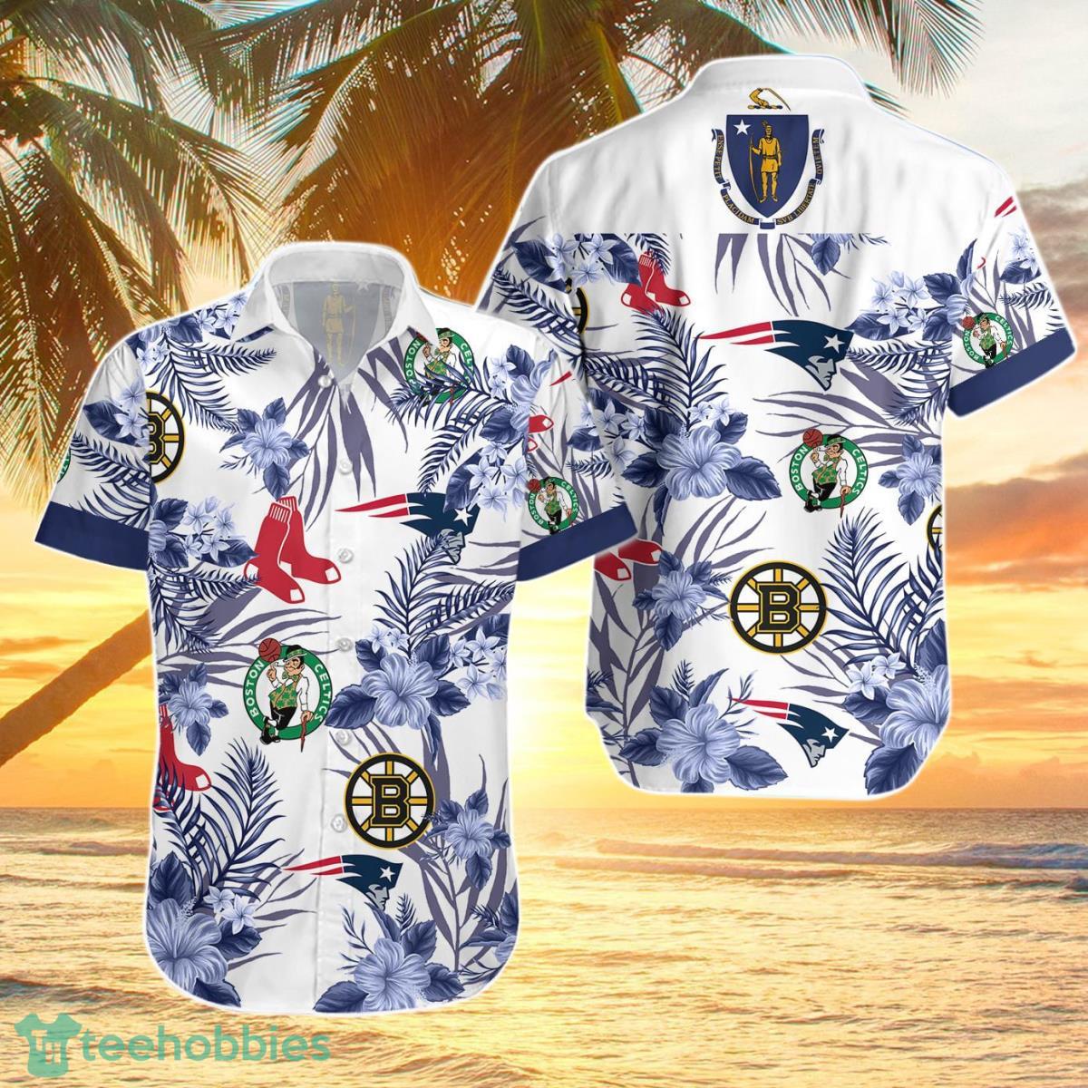 Boston Celtics, New England Patriots, Boston Bruins, Boston Red Sox Boston Sports Hawaiian Shirt Best Gift For Fans Product Photo 1