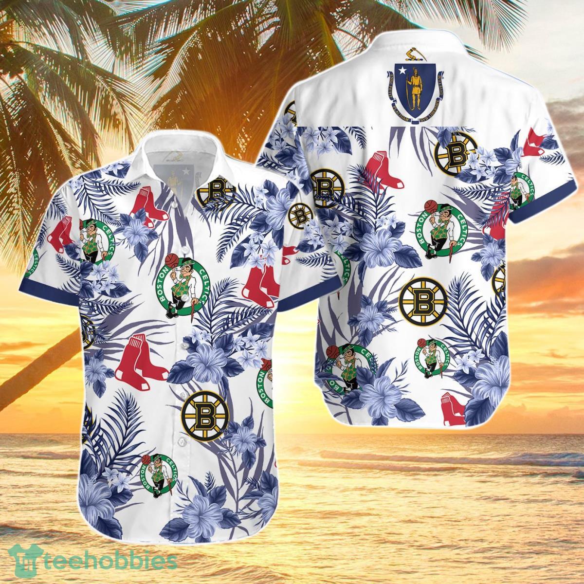 Boston Celtics, New England Patriots Hawaiian Shirt Best Gift For Fans Men And Women Product Photo 1