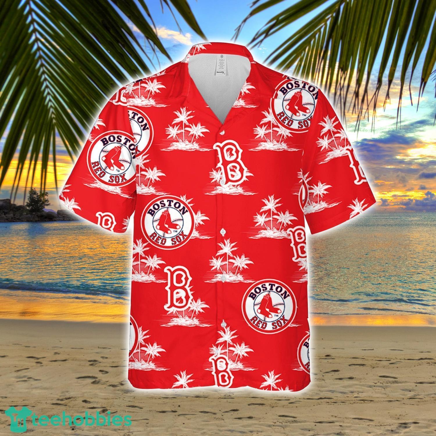 Boston Red Sox Baseball Coconut Island Pattern Hawaiian Shirt And Shorts Summer Gift Product Photo 2