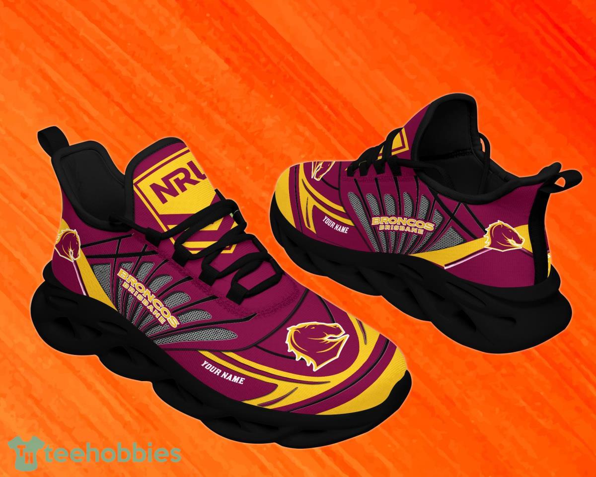 NRL Brisbane Broncos Max Soul Shoes Men And Women Sports Sneakers For Fans  - YesItCustom