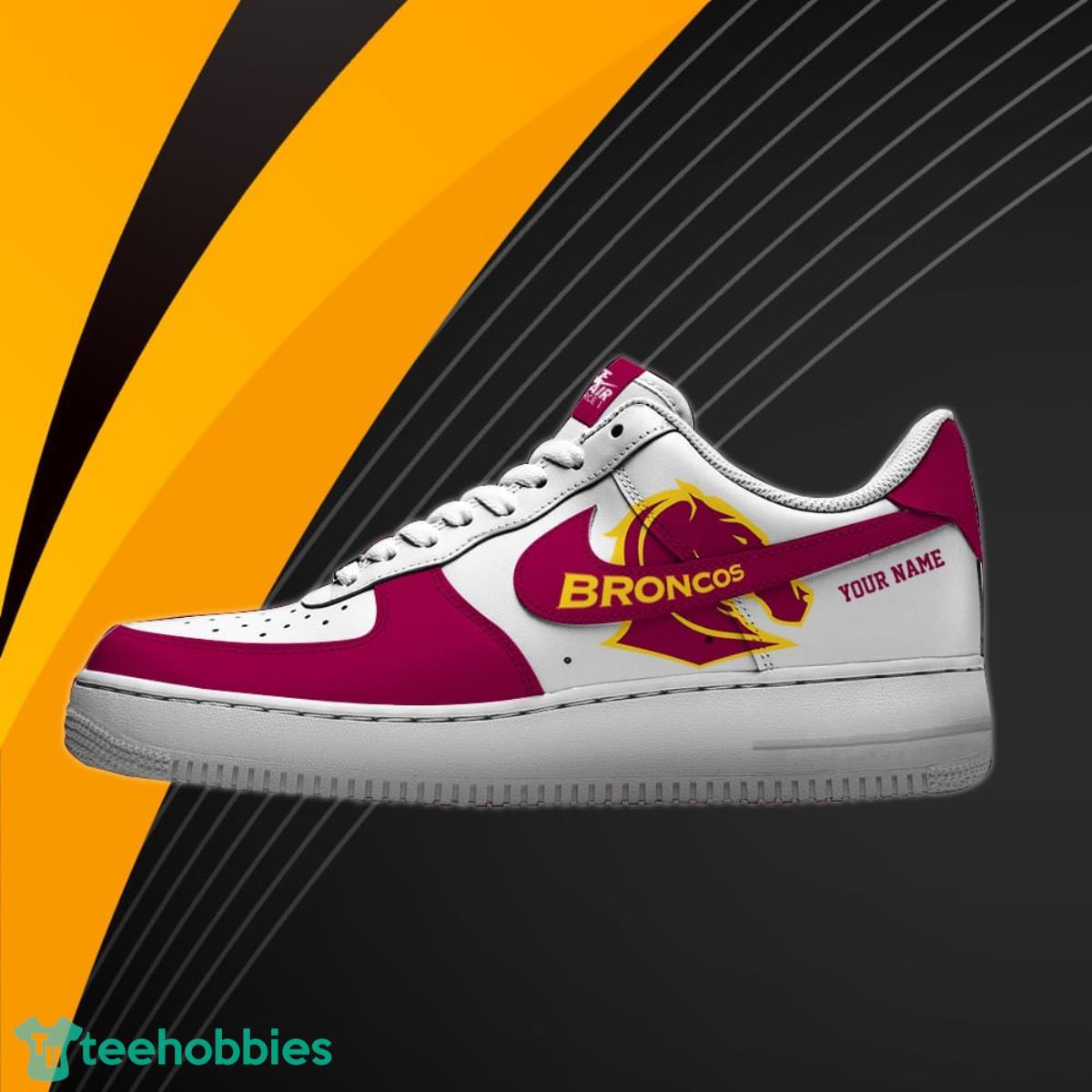 Brisbane Broncos NRL Air Force Shoes Custom Name Best Gift For Fans Product Photo 1