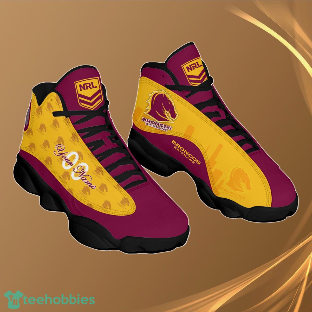 Brisbane Broncos Personalzied Name NRL Air Jordan 13 Shoes Best Gift Fans Product Photo 2