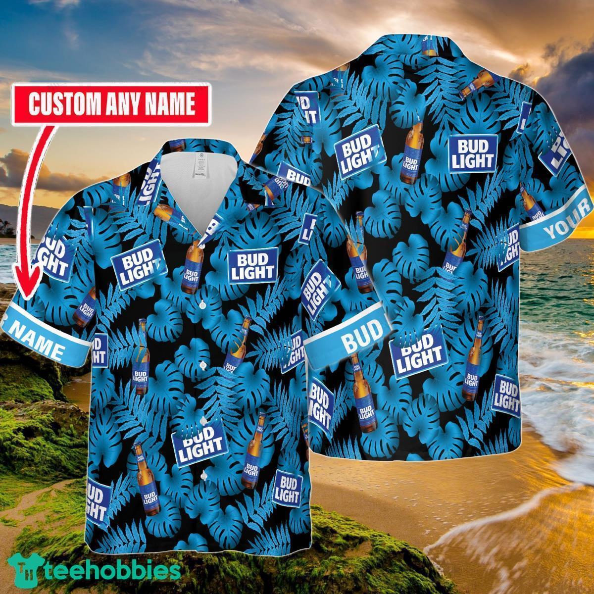 Bud Light Custom Name Hawaiian Shirt Best Gift For Men And Women Product Photo 2
