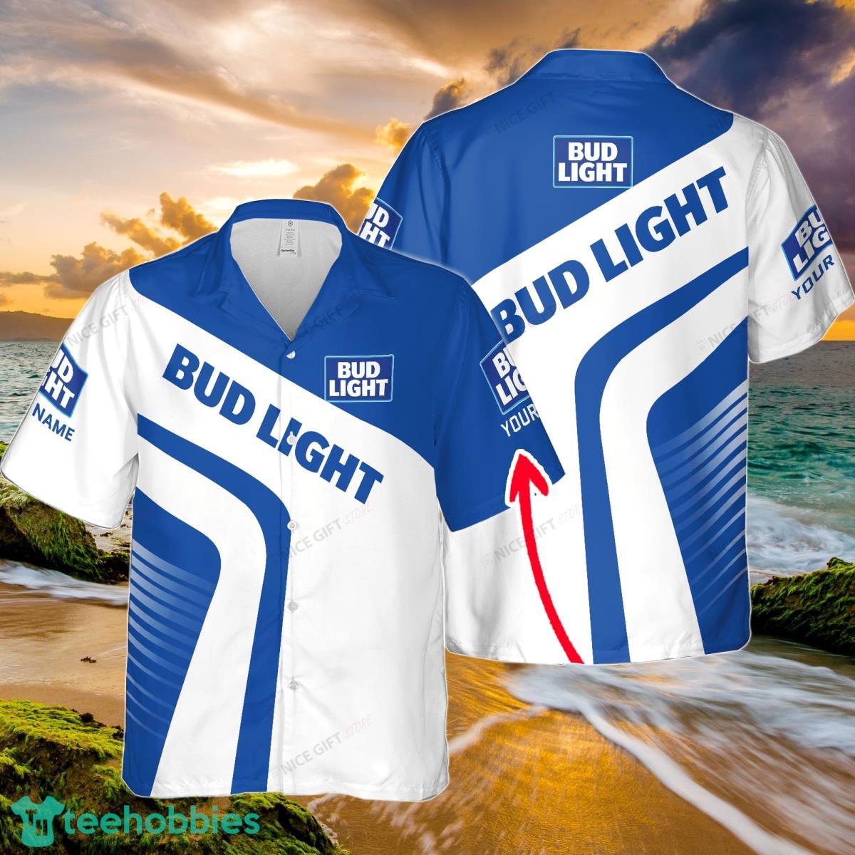 Bud Light Custom Name Hawaiian Shirt Best Gift For Real Product Photo 1