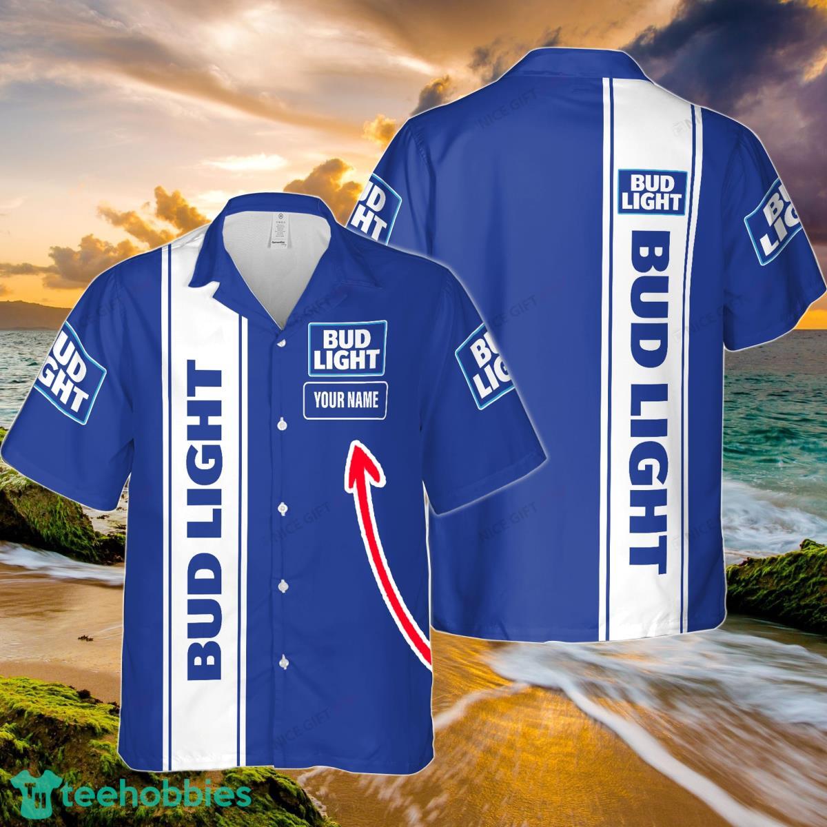 Bud Light Custom Name Hawaiian Shirt Spcial Gift For Men And Women Product Photo 1