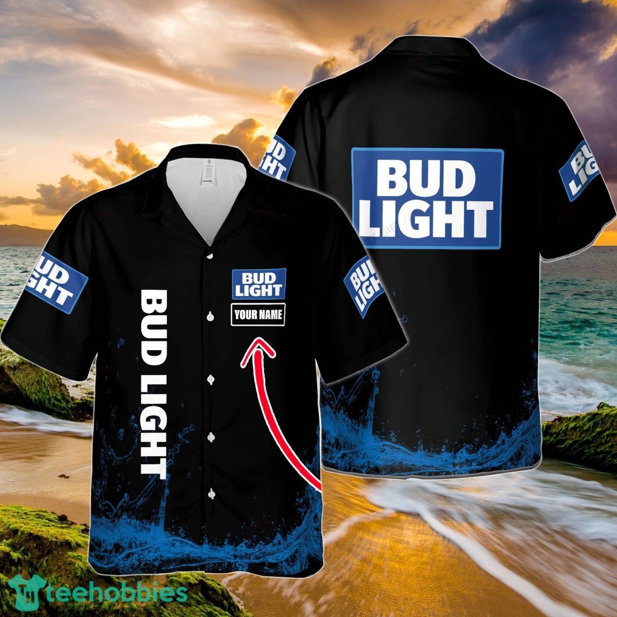 Bud Light Custom Name Hawaiian Shirt Summer Gift Product Photo 1