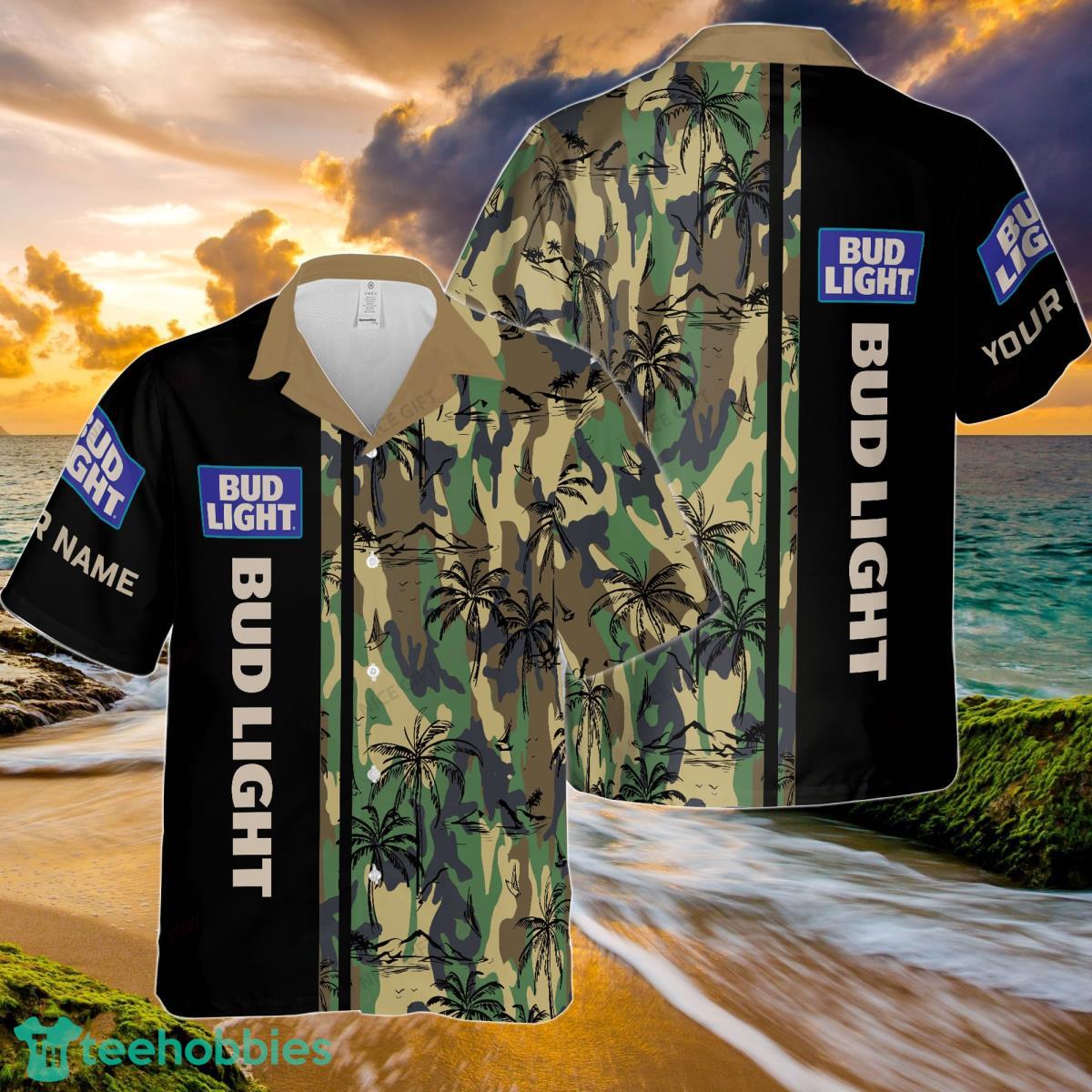 Bud Light Custom Name Hawaiian Shirt Product Photo 1