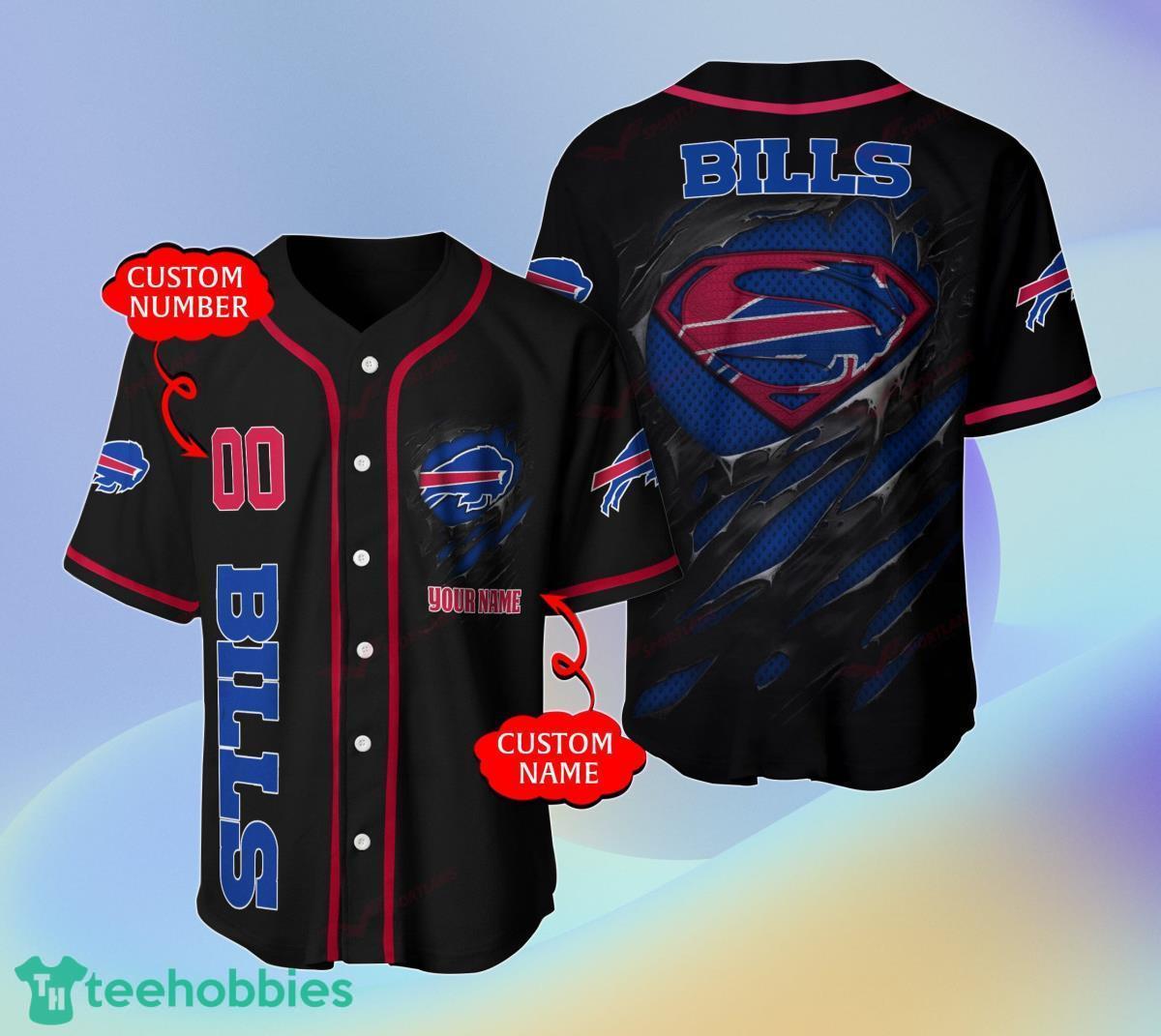 Buffalo Bills-NFL BASEBALL JERSEY CUSTOM NAME AND NUMBER Special Gift For  Men And Women FansSpecial Gift For Men And Women Fans