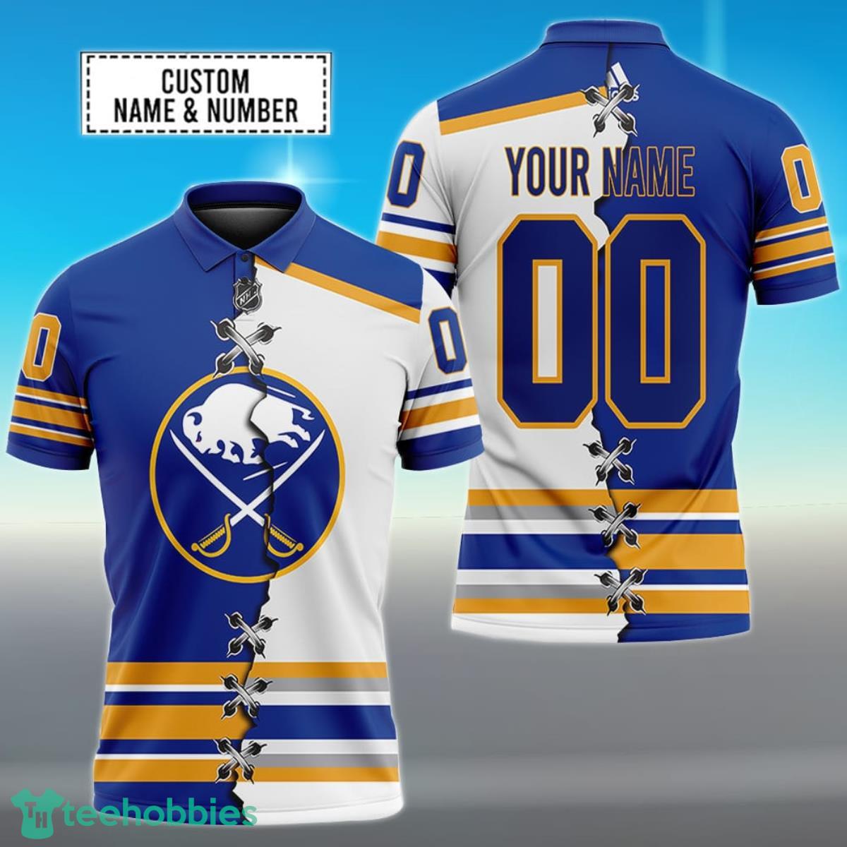Buffalo Sabres Personalized Name NHL Mix Jersey Polo Shirt Best Gift For Fans Product Photo 1