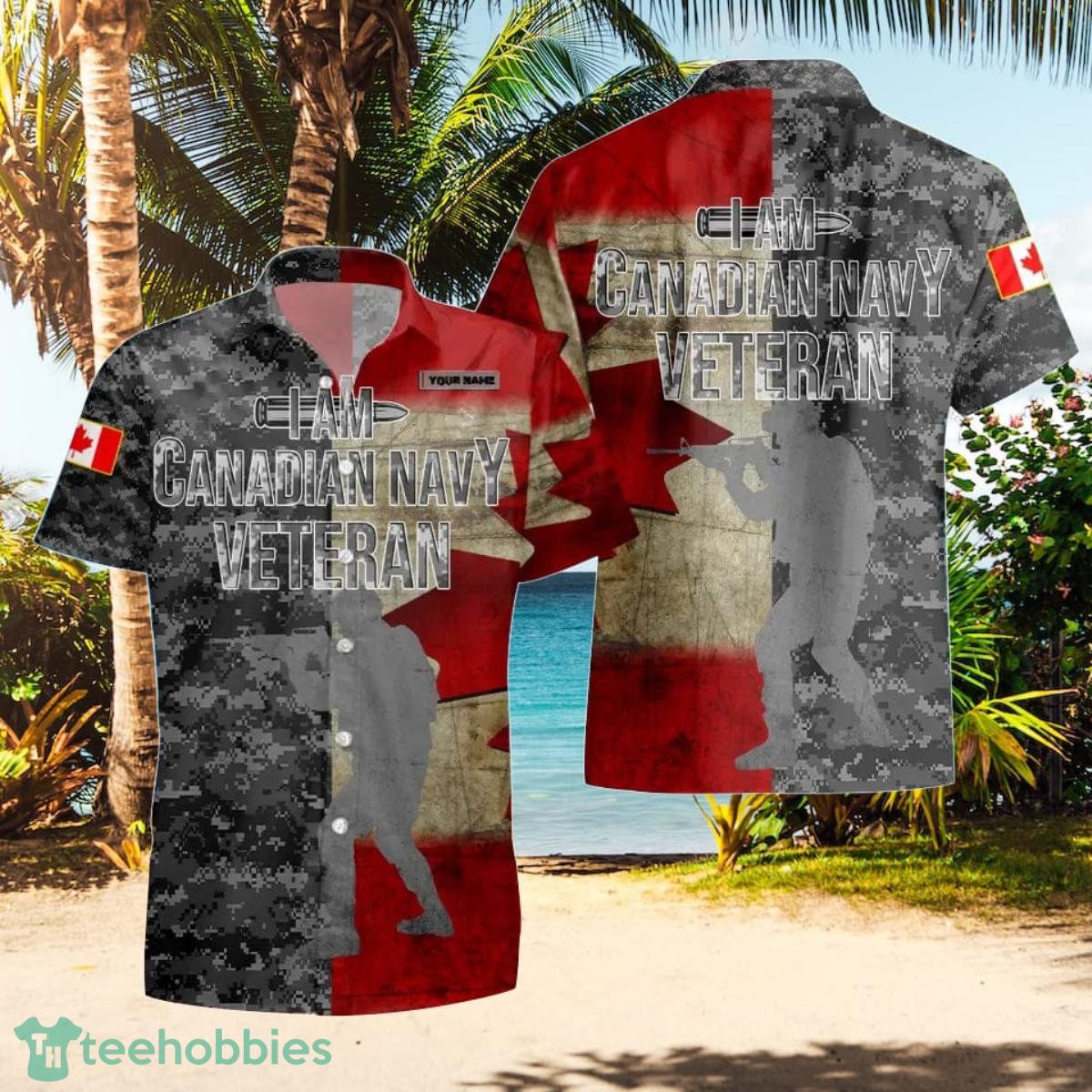 Canadian VeteranSoldier Custom Name Hawaii Shirt Best Gift For Men And Women Product Photo 2