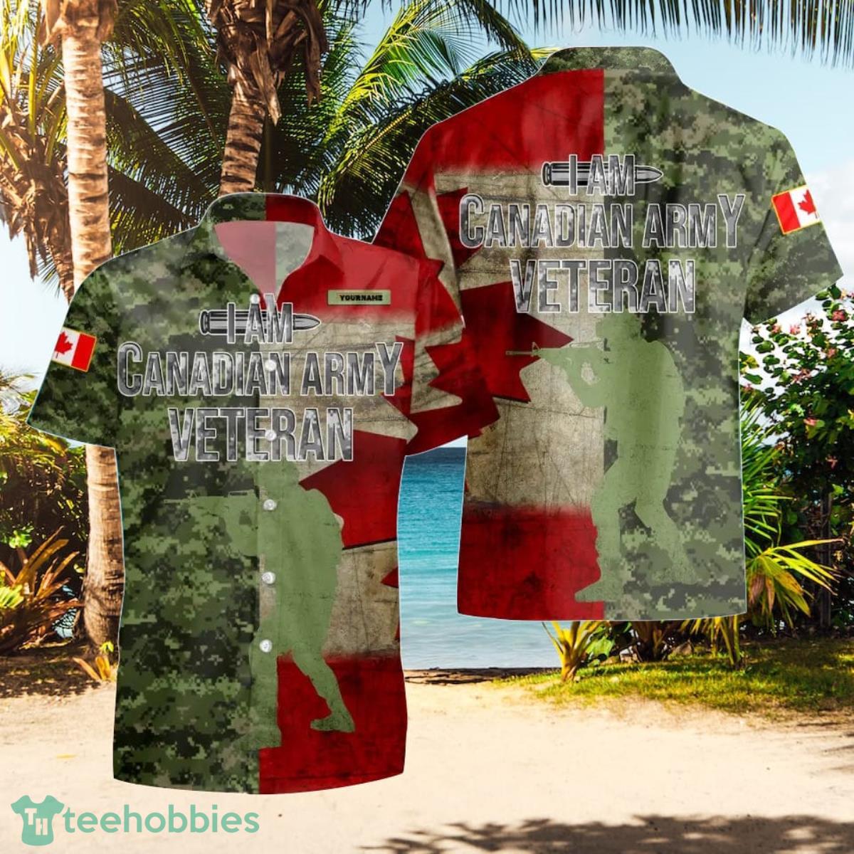 Canadian VeteranSoldier Custom Name Hawaii Shirt Best Gift For Men And Women Product Photo 1