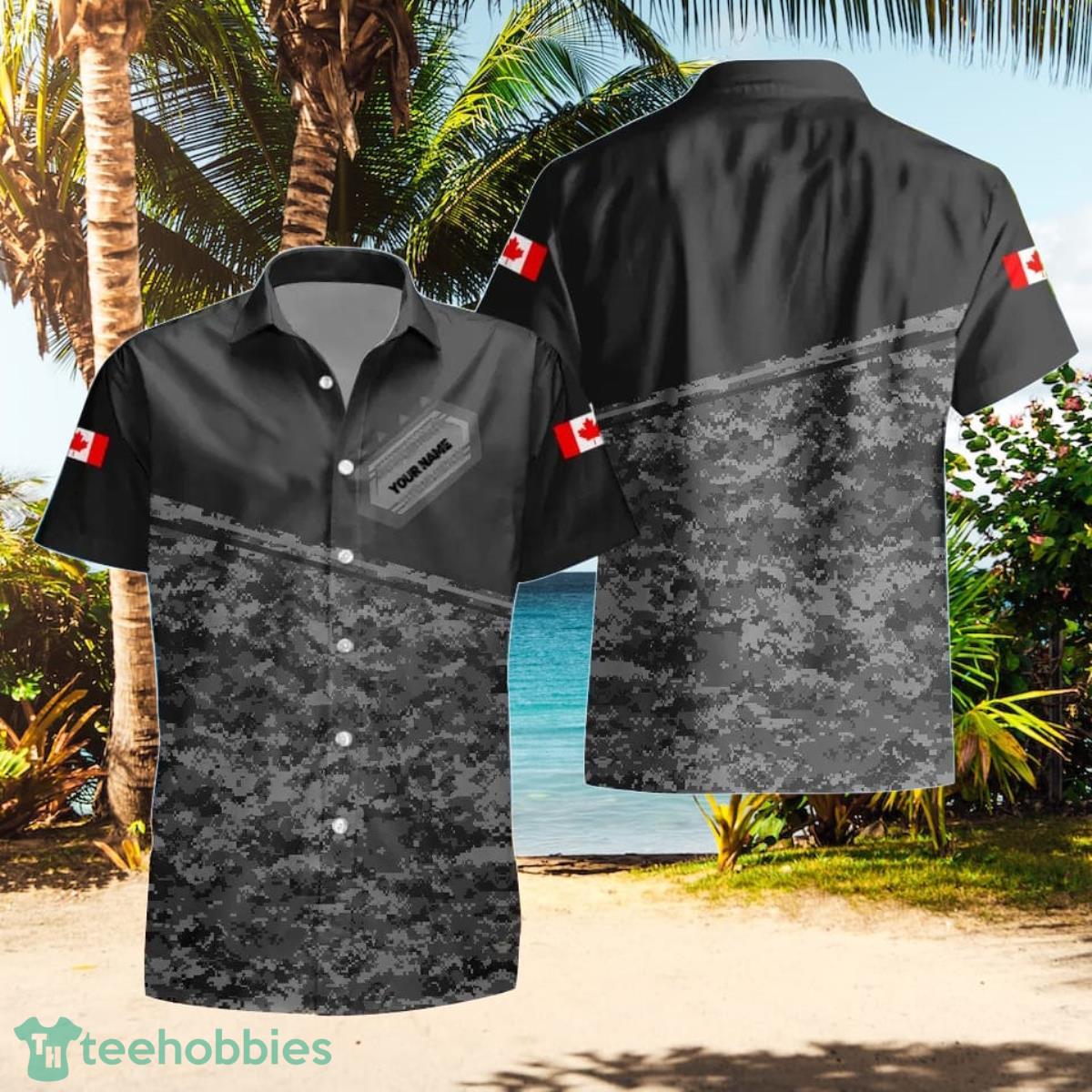 Canadian VeteranSoldier Custom Name Hawaii Shirt Impressive Gift For Friends Product Photo 2