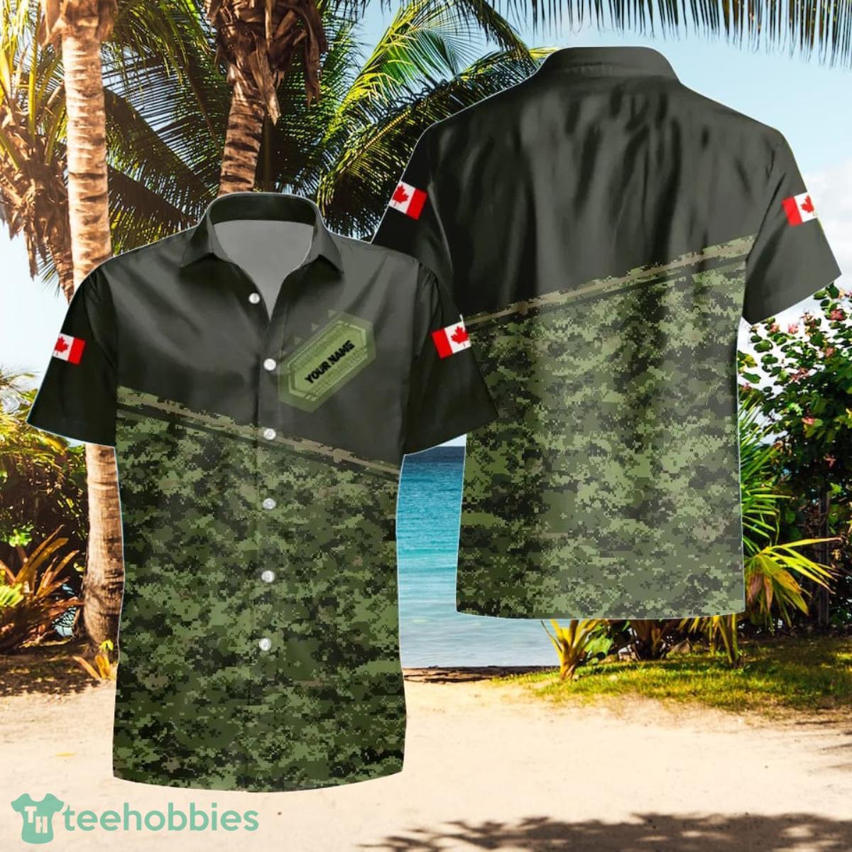 Canadian VeteranSoldier Custom Name Hawaii Shirt Impressive Gift For Friends Product Photo 1