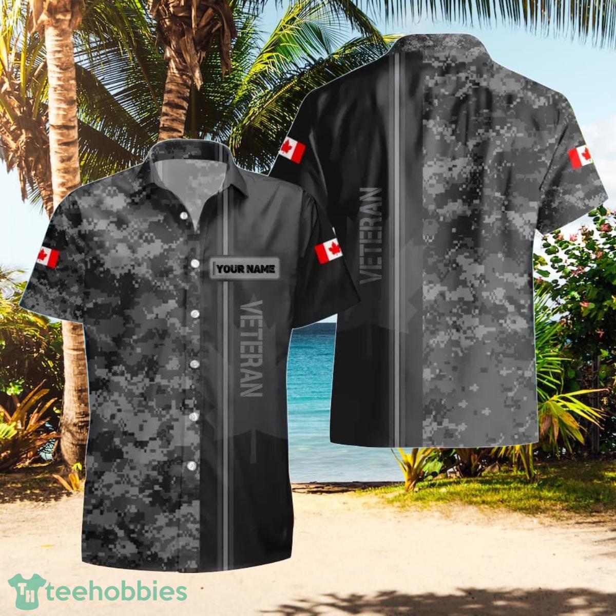 Canadian VeteranSoldier Custom Name Hawaii Shirt Impressive Gift For Loved Ones Product Photo 2
