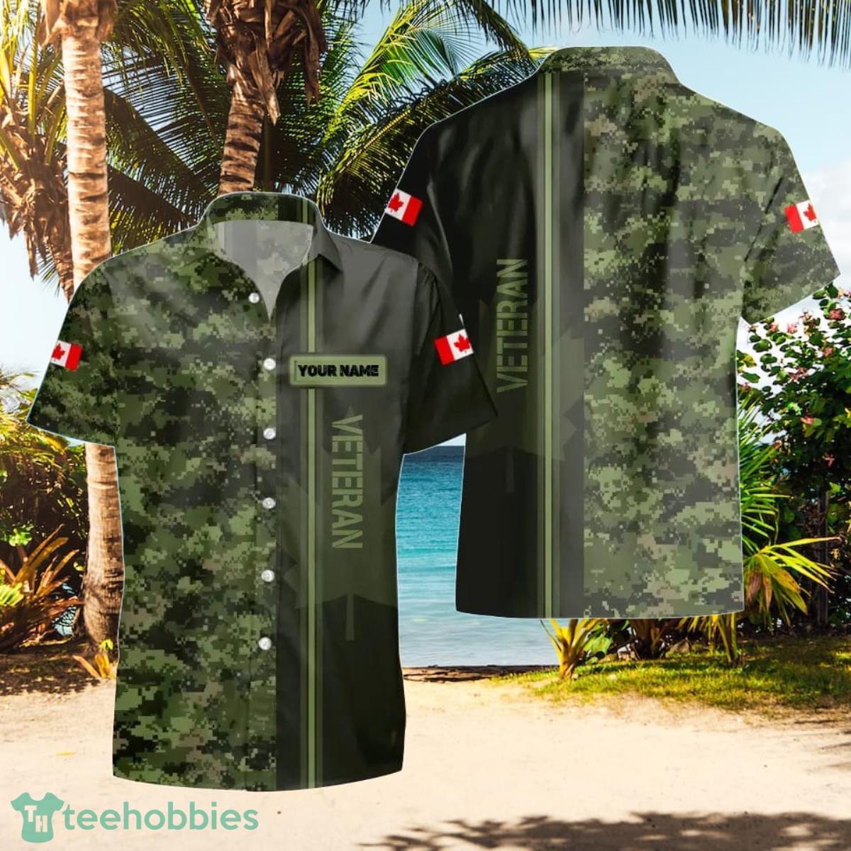 Canadian VeteranSoldier Custom Name Hawaii Shirt Impressive Gift For Loved Ones Product Photo 1