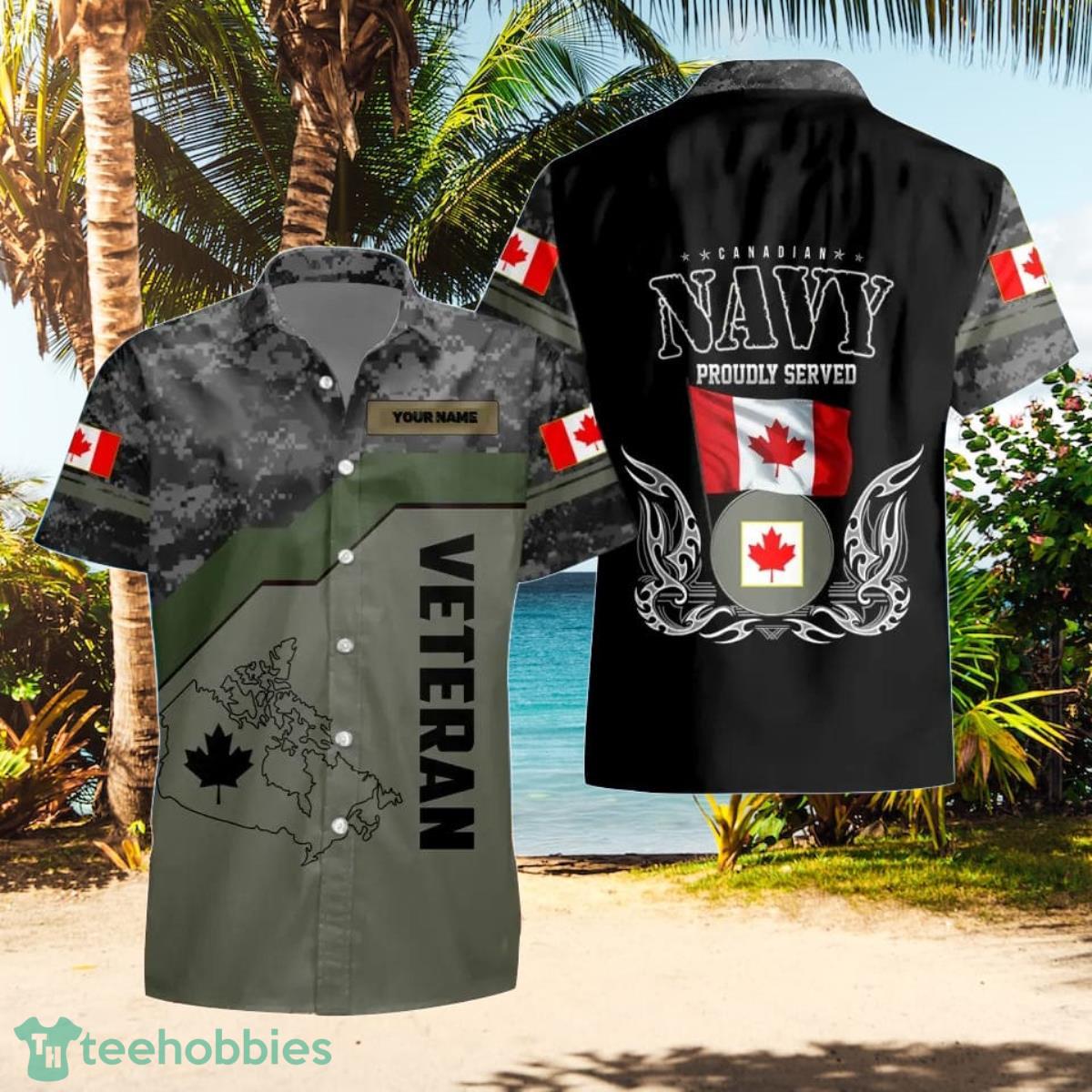 Canadian VeteranSoldier Custom Name Hawaii Shirt Impressivel Gift For Everyone Product Photo 2