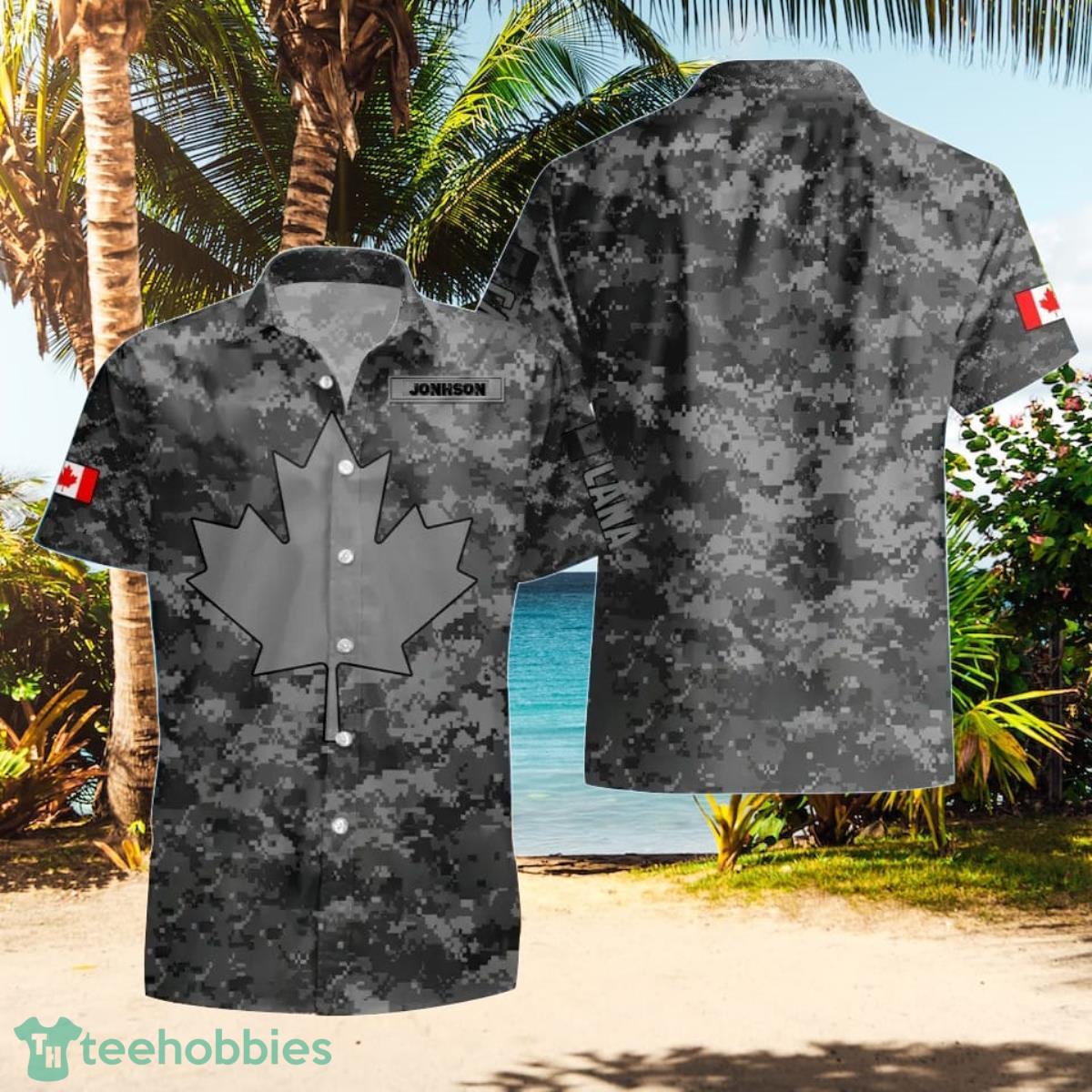 Canadian VeteranSoldier Custom Name Hawaii Shirt Perfect Gift For Men And Women Product Photo 2