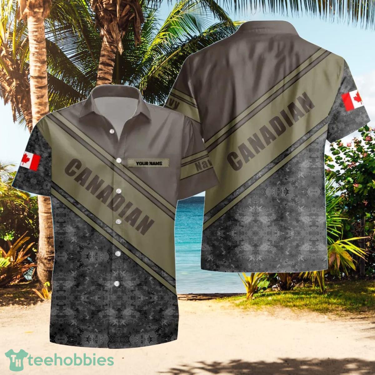 Canadian VeteranSoldier Custom Name Hawaii Shirt Special Gift For Loved Ones Product Photo 2
