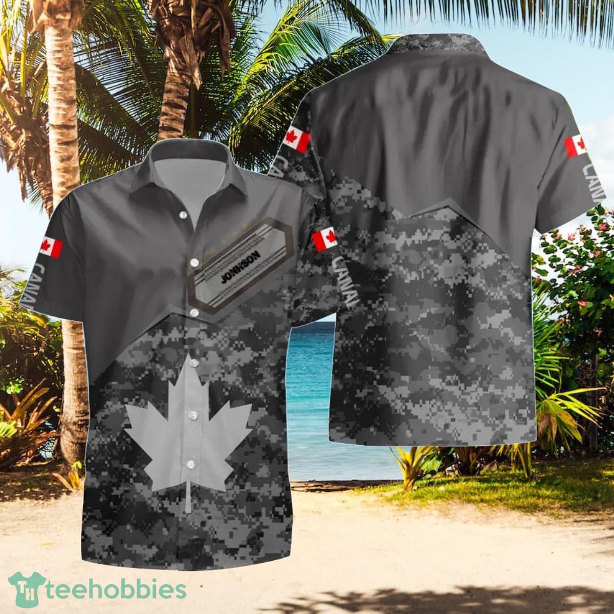 Canadian VeteranSoldier Custom Name Hawaii Shirt Special Gift For Men And Women Product Photo 2