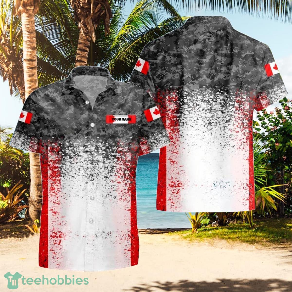 Canadian VeteranSoldier Custom Name Hawaii Shirt Style Gift For Friends Product Photo 2
